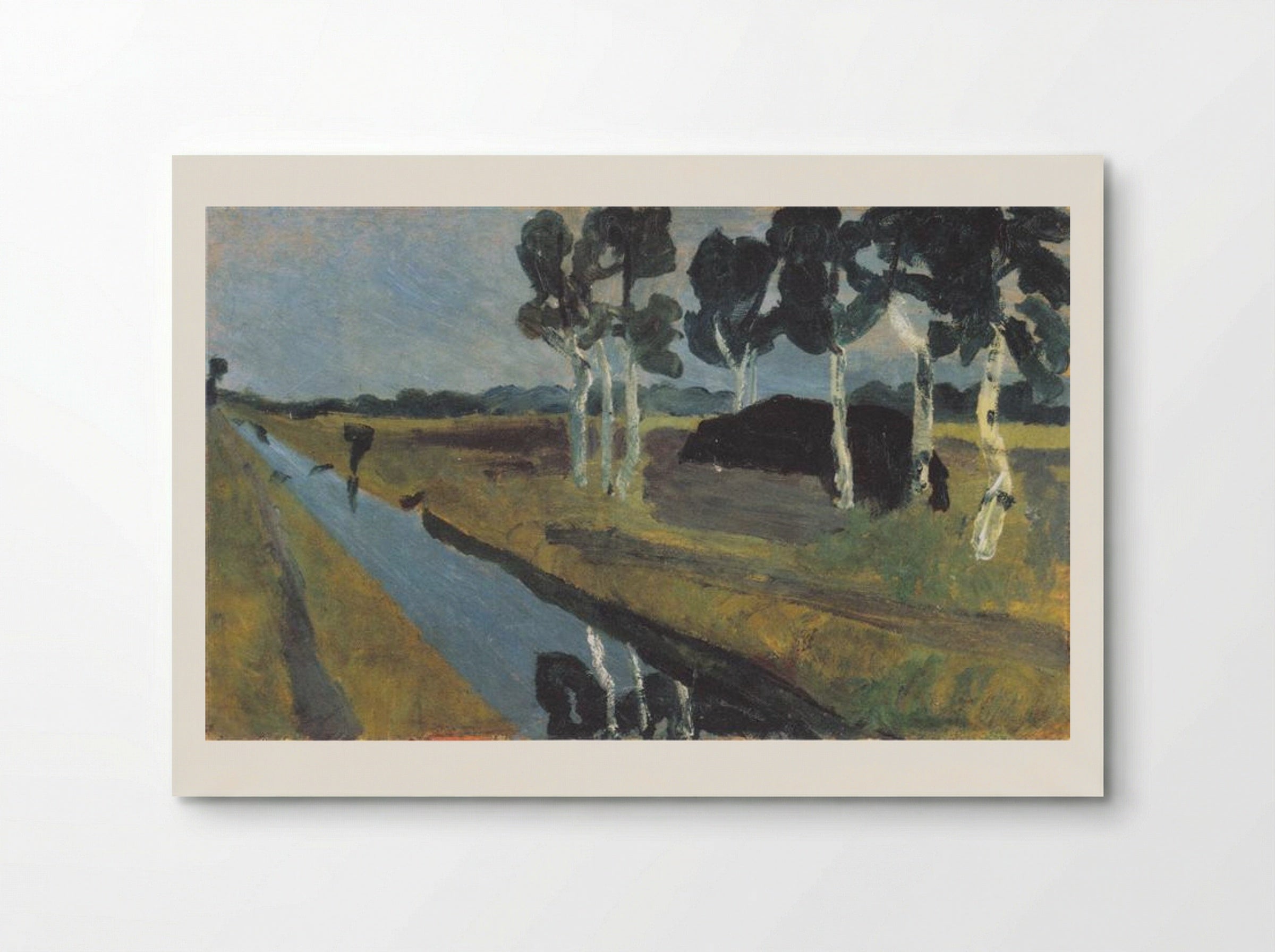 Gray landscape with marsh channel - Paula Modersohn-Becker - Poster