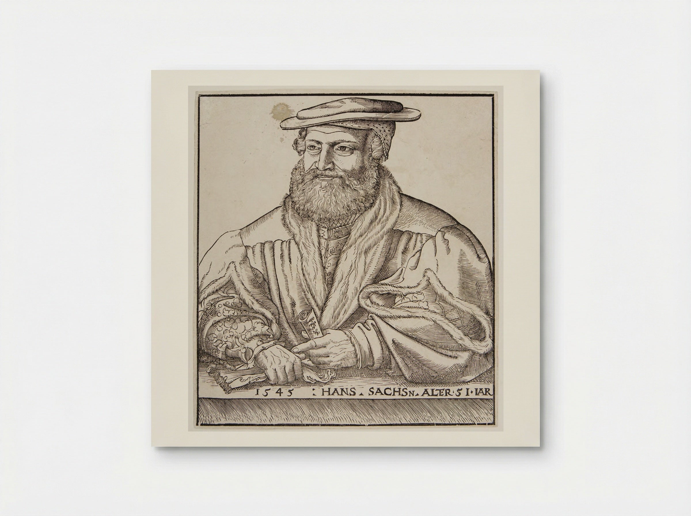 Hans Sachs at the Age of 51 - Michael Ostendorfer - Poster