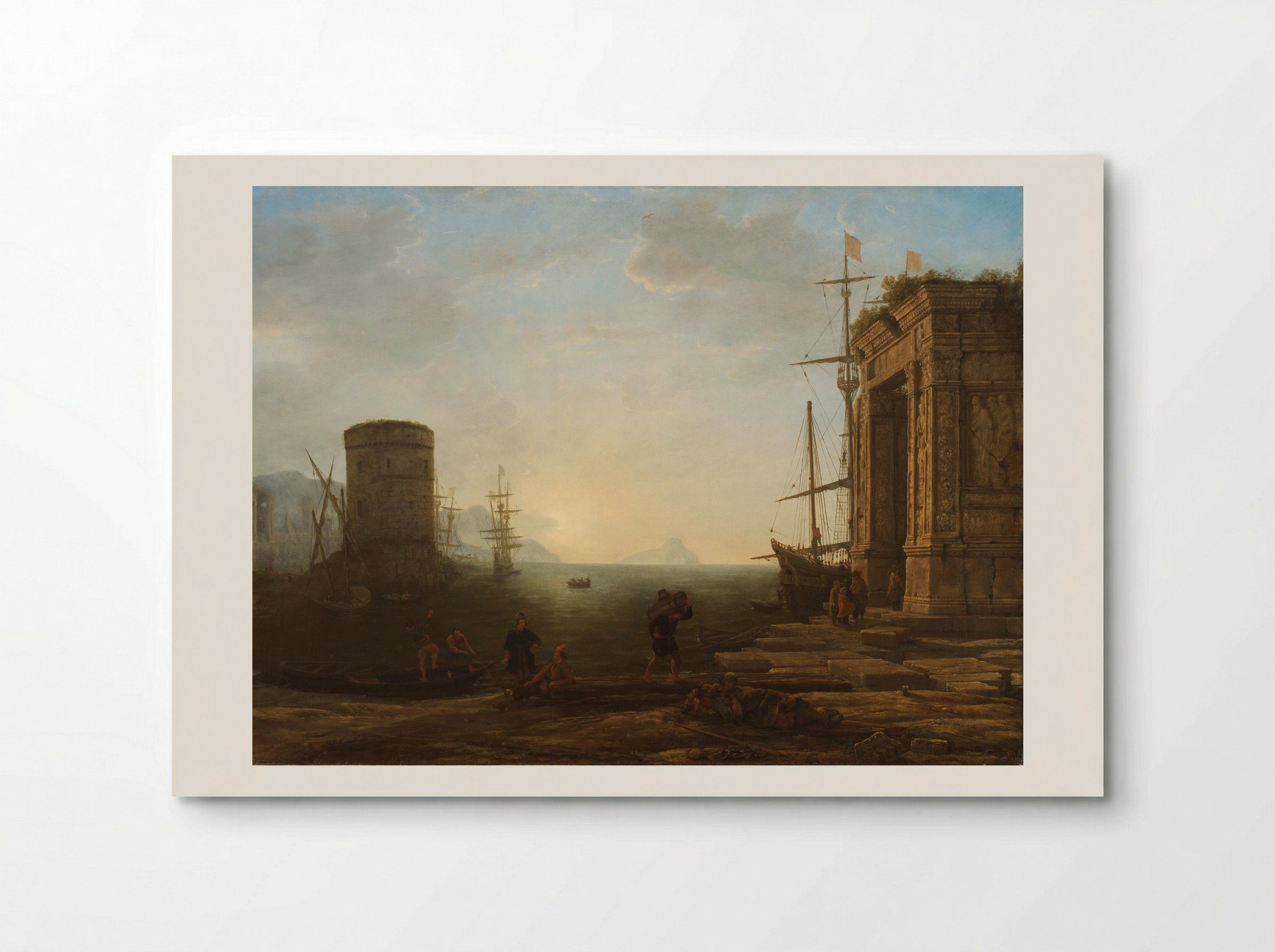 Havengezicht bij zonsopgang - Claude Lorrain - Poster