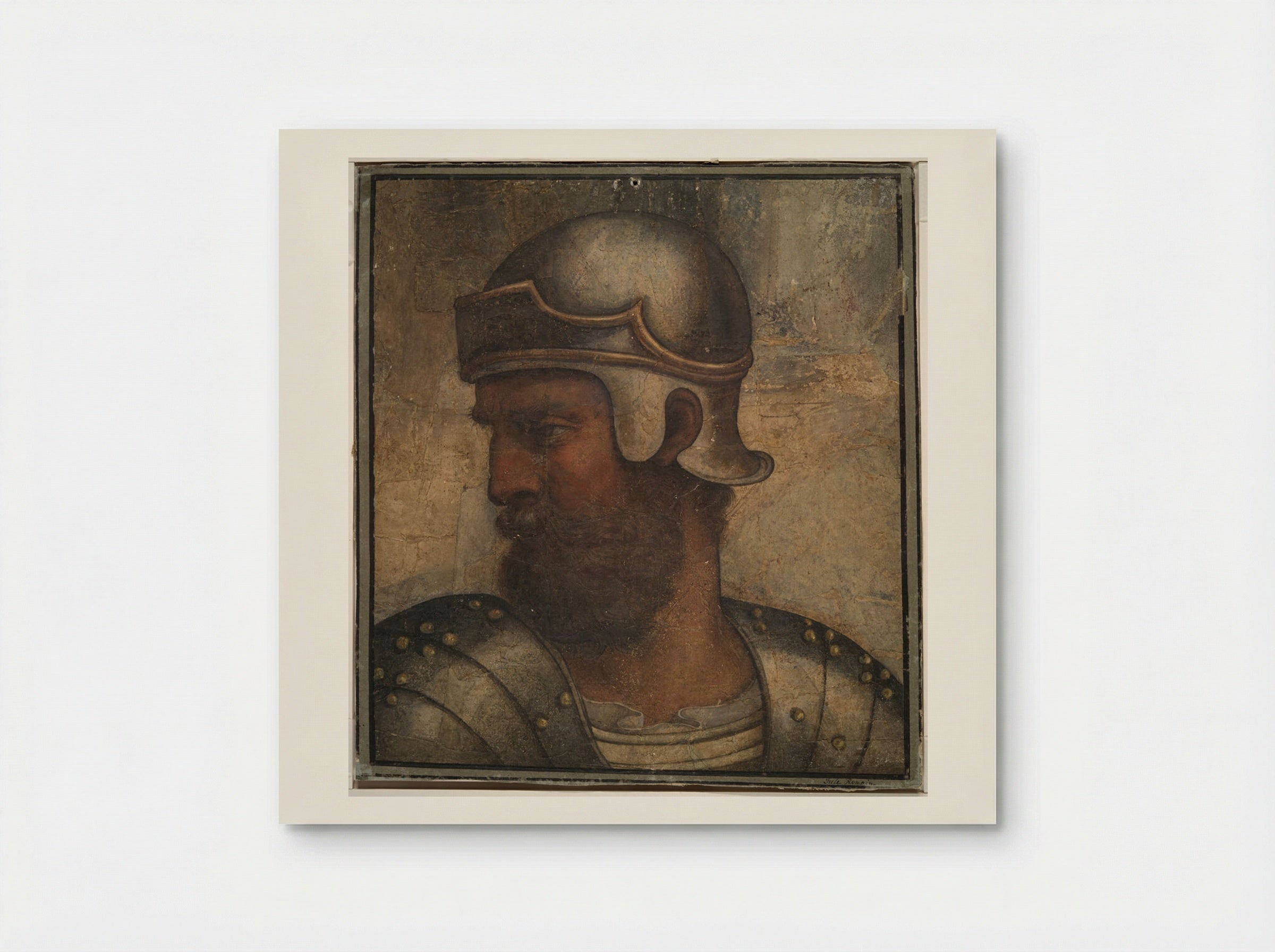 Head of a Roman Soldier - Giulio Romano - Poster