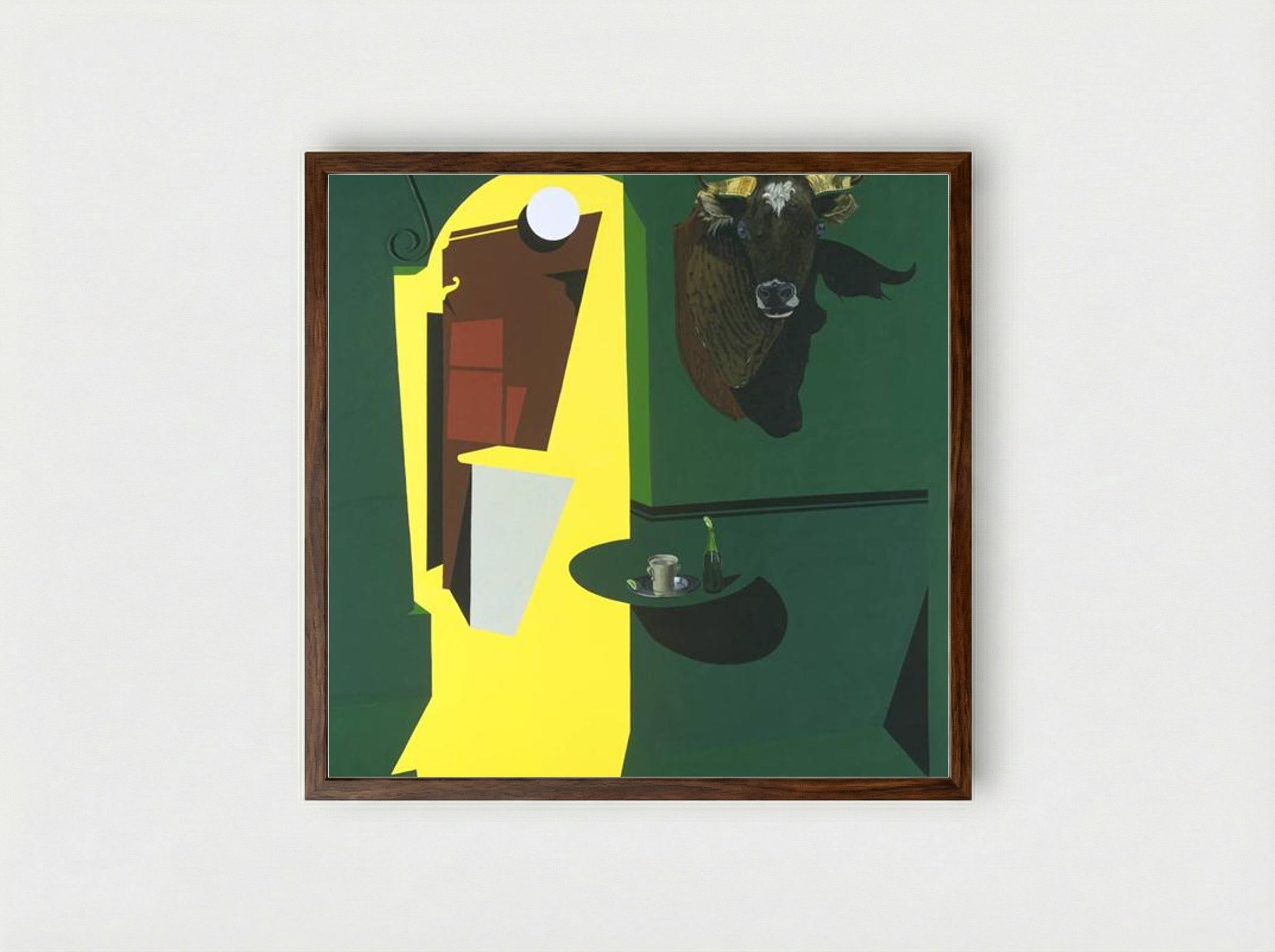 Hemingway Never Ate Here - Patrick Caulfield - Framed Print Dark Wood