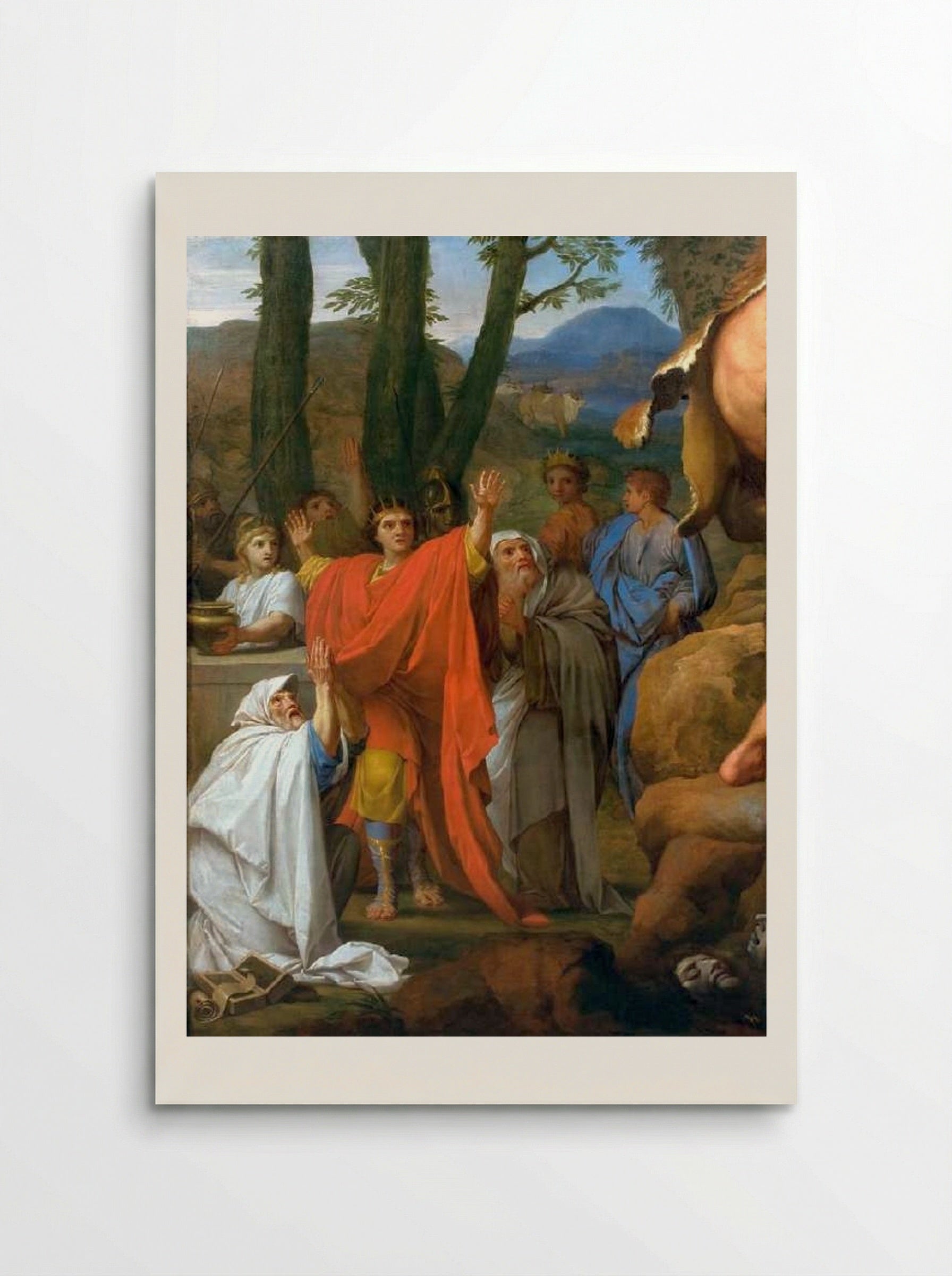 Hercules Fighting Cacus - Eustache Le Sueur - Poster