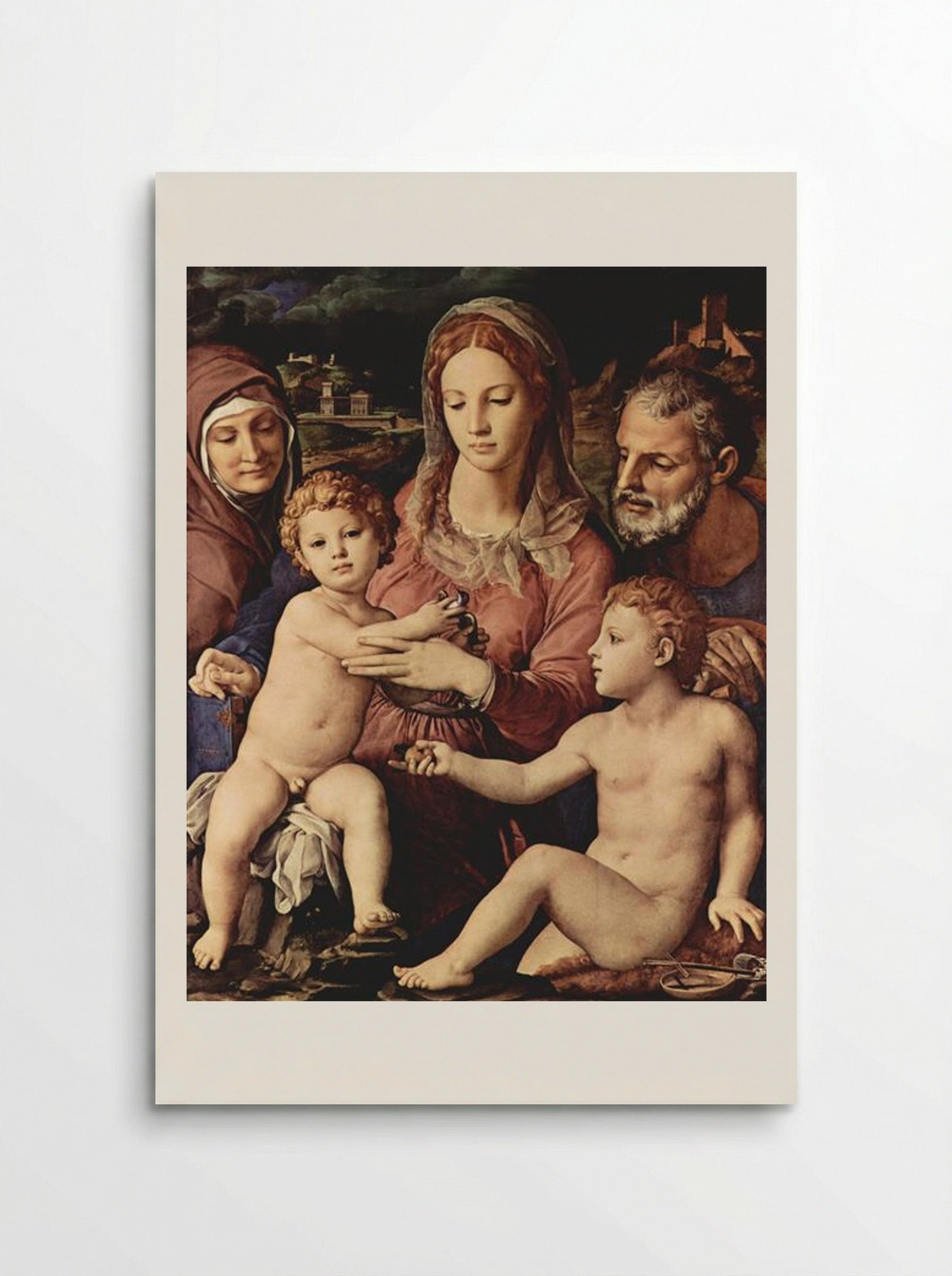 Holy Family with St. Anne and the infant St. John the Baptist - Agnolo Bronzino - Poster