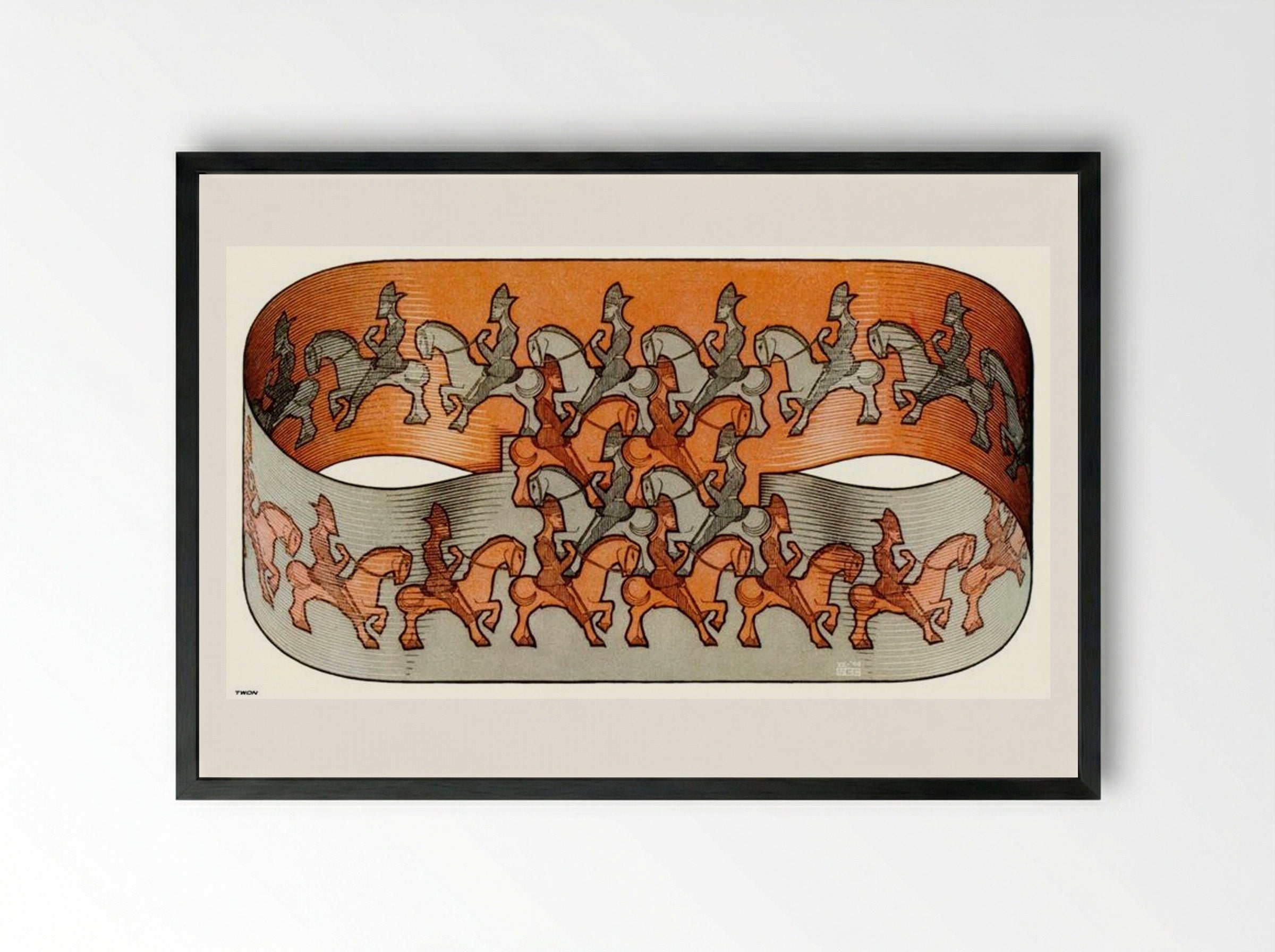 Horsemen - M.C. Escher - Framed Print Black