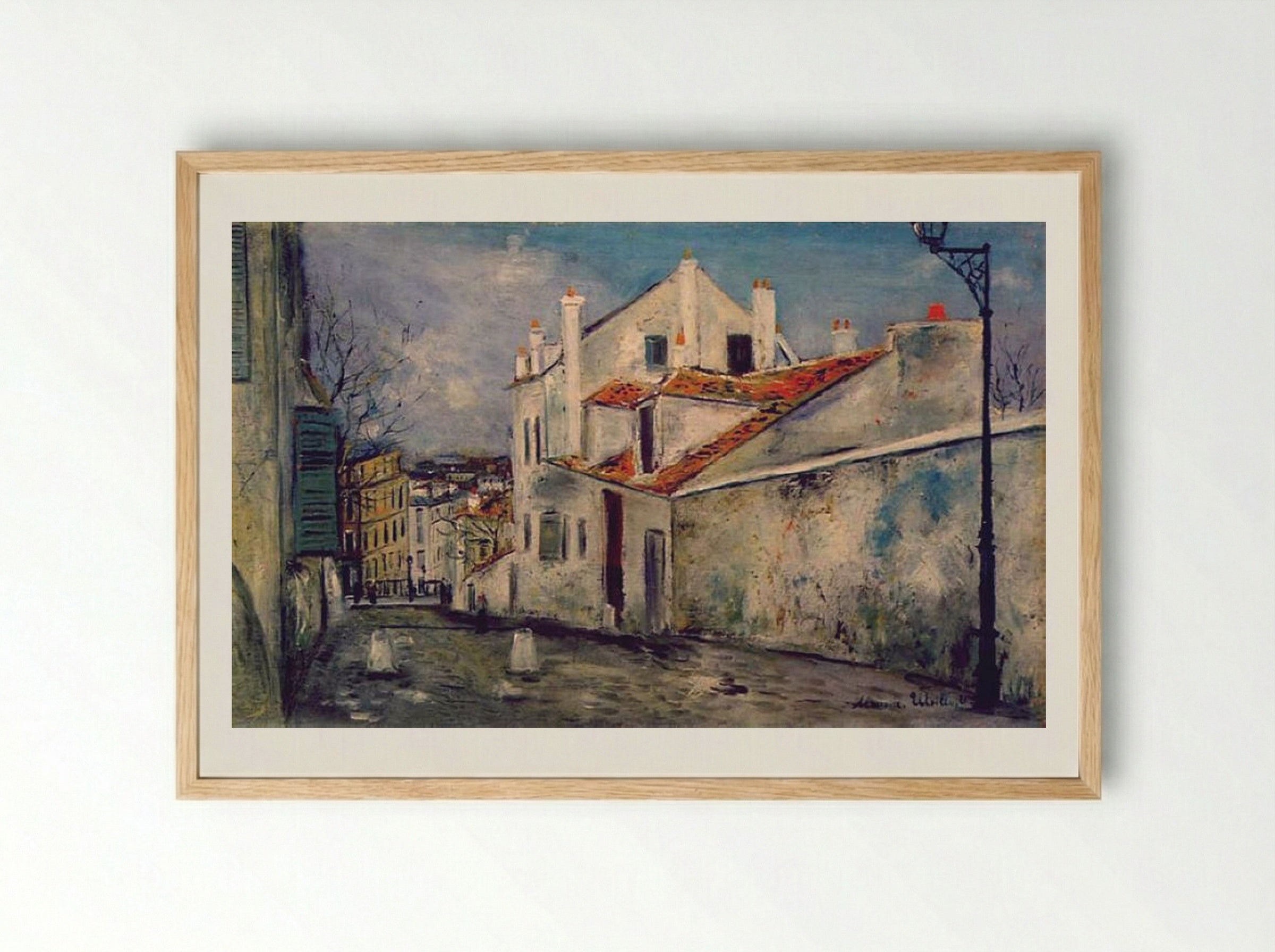 House of Mimi Pinson - Maurice Utrillo - Framed Print Wood