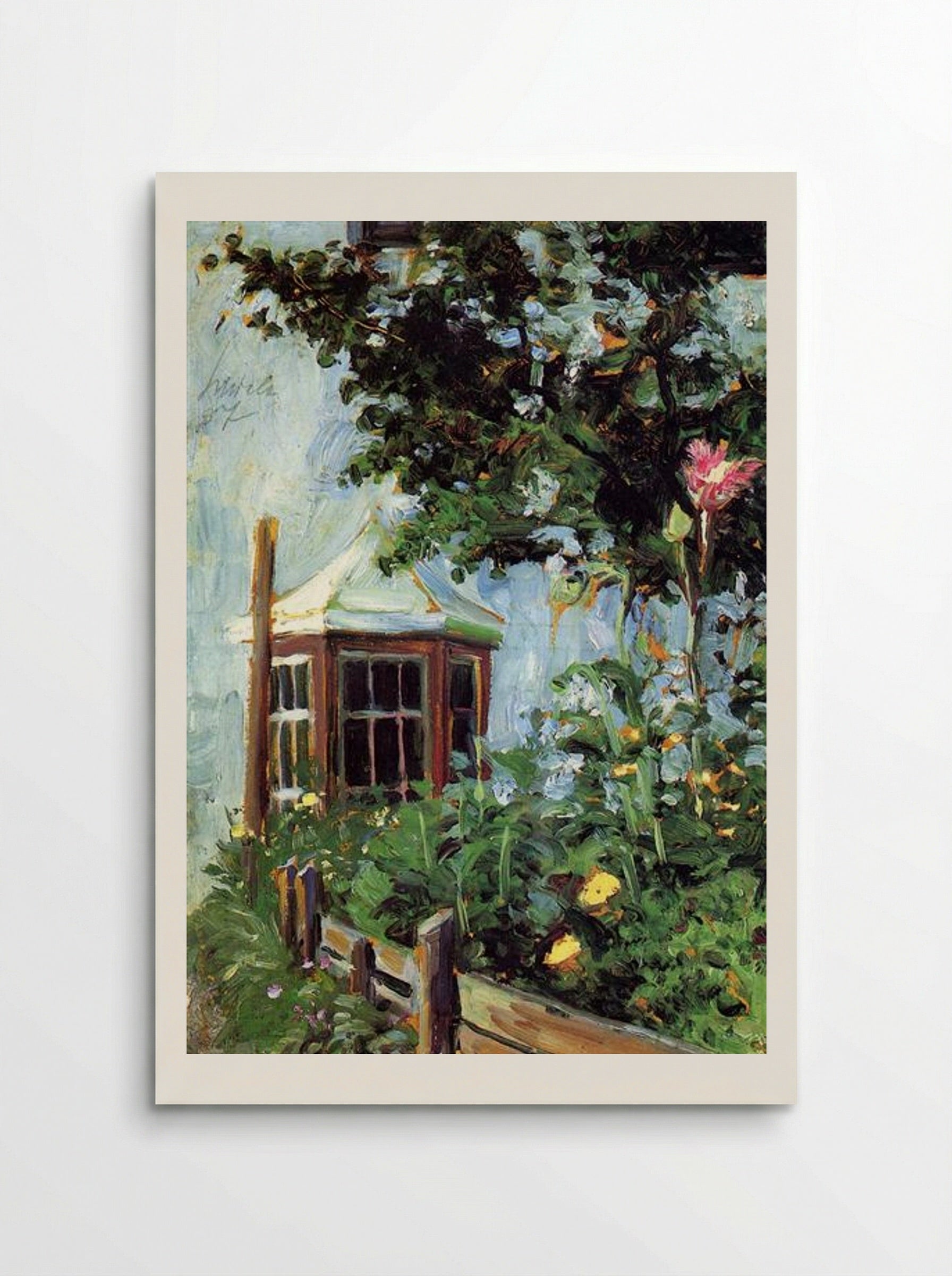 House with a Bay Window in the Garden - Egon Schiele - Poster