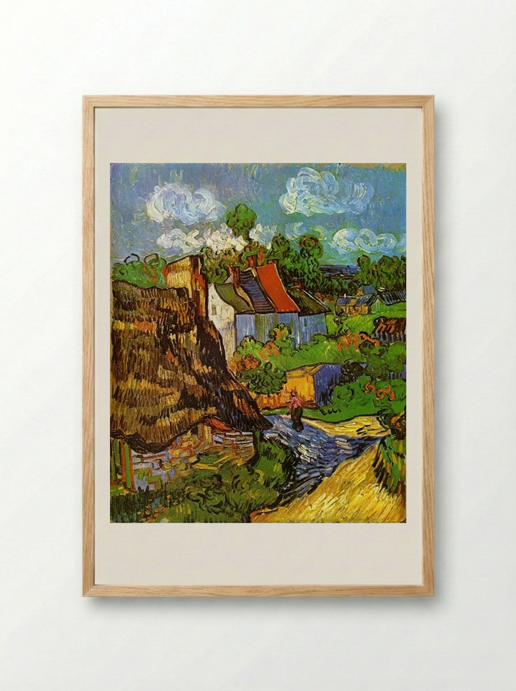 Houses at Auvers - Vincent van Gogh - Framed Print Wood