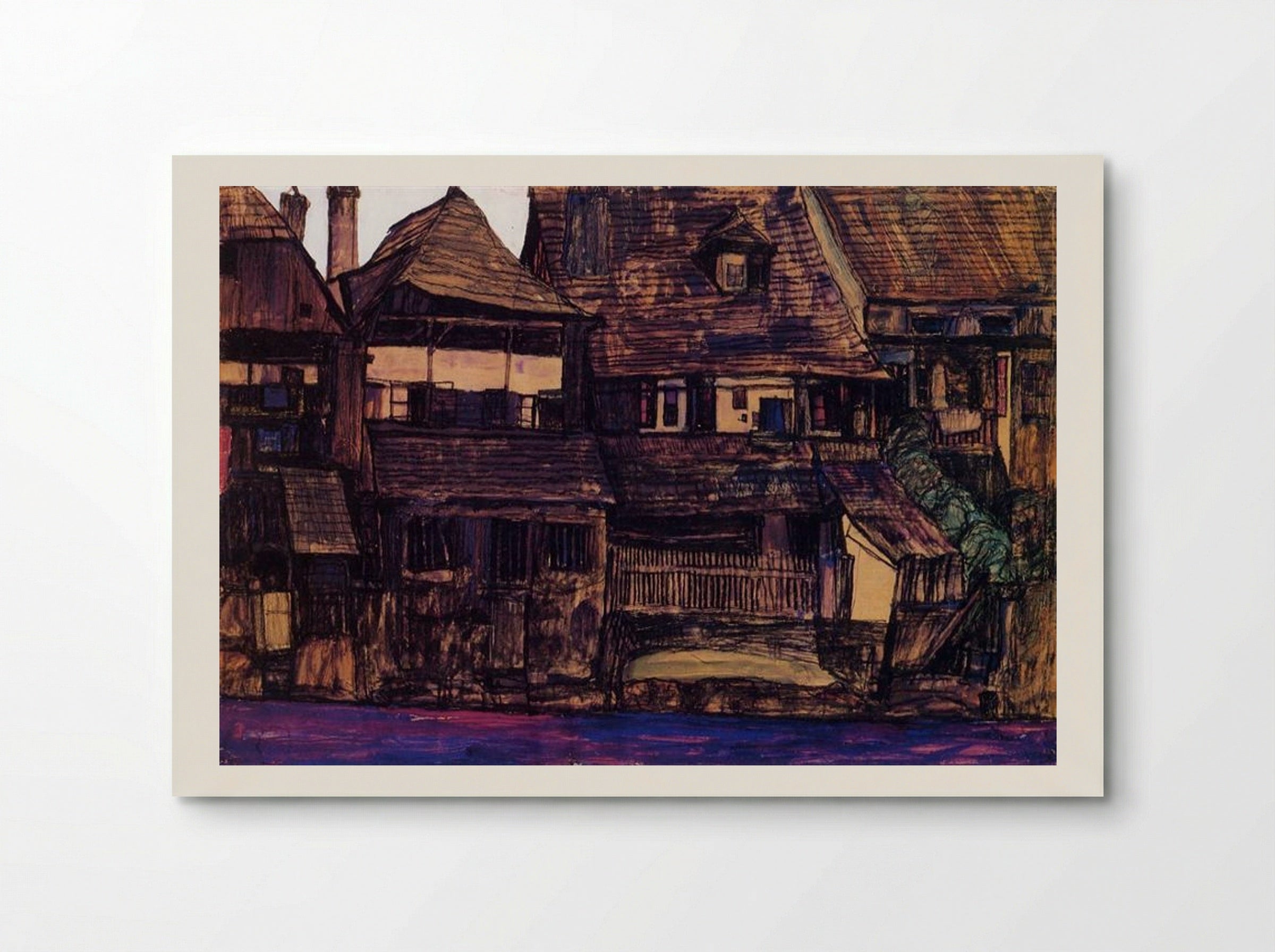 Houses on the Moldau, Krumau - Egon Schiele - Poster