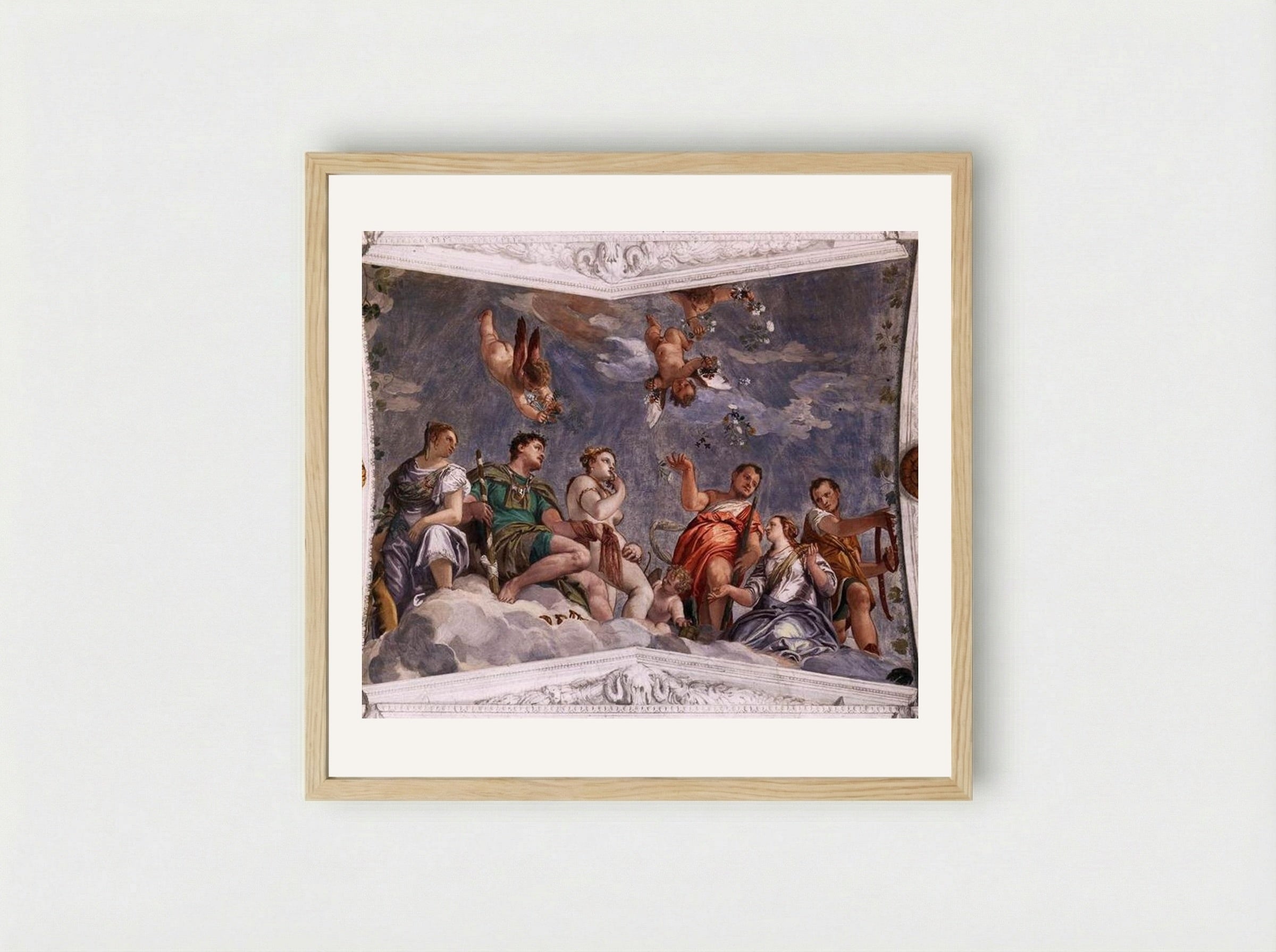 Hymen, Juno, and Venus - Paolo Veronese - Framed Print Wood
