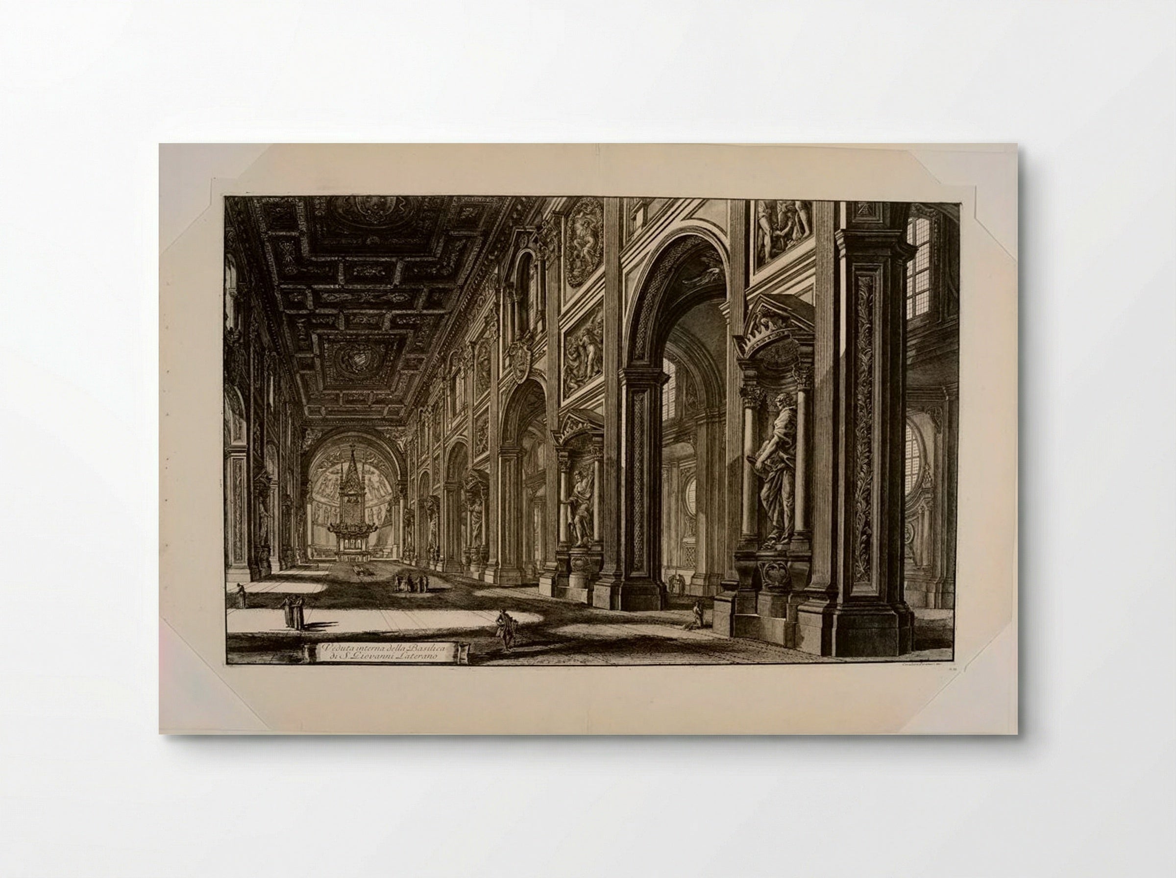 Interior View of the Basilica of San Giovanni in Laterano - Giovanni Battista Piranesi - Poster