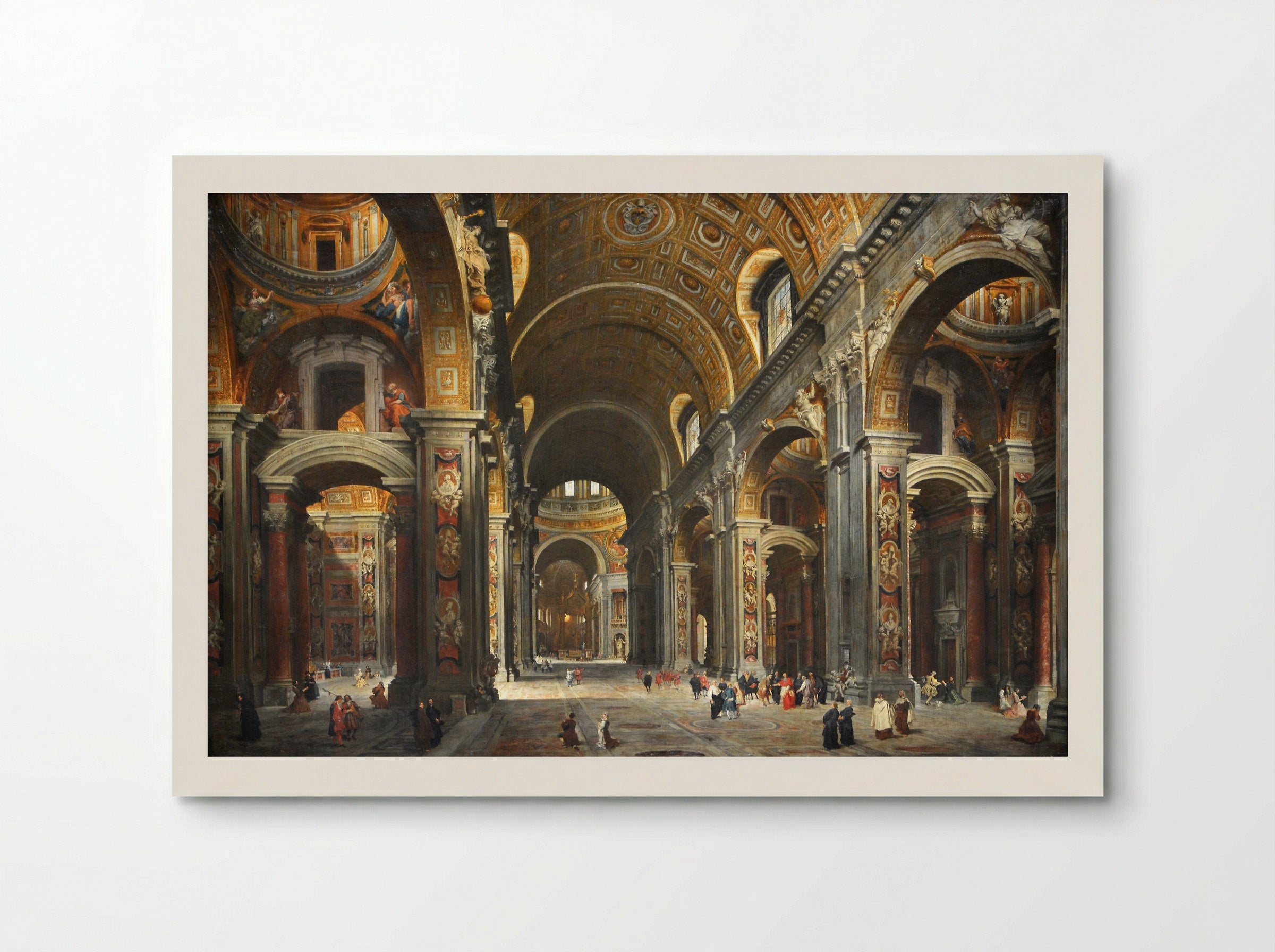 Interior of Saint Peter's, Rome - Giovanni Paolo Panini - Poster