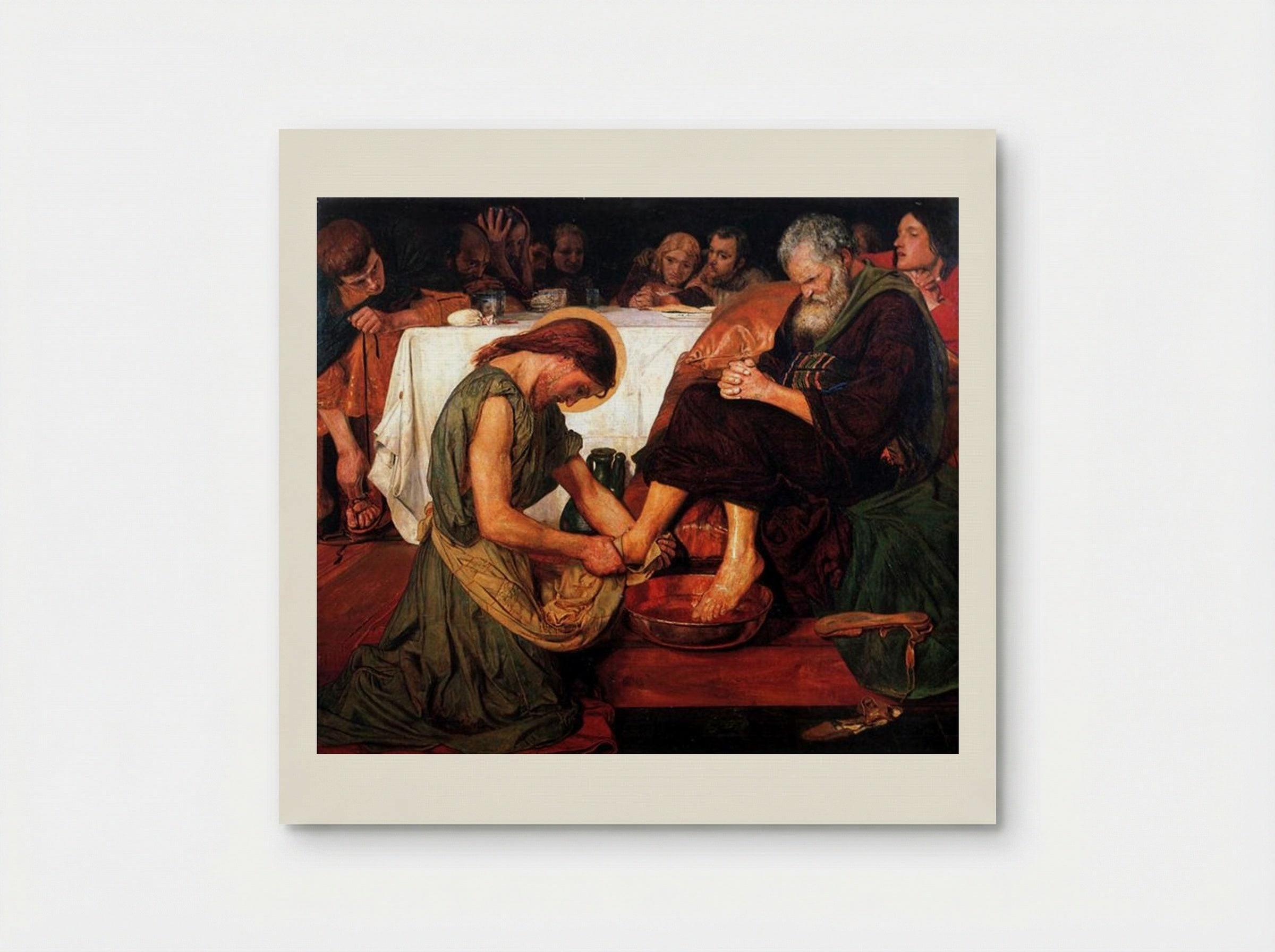 Jesus Washing Peter's Feet - Ford Madox Brown - Poster