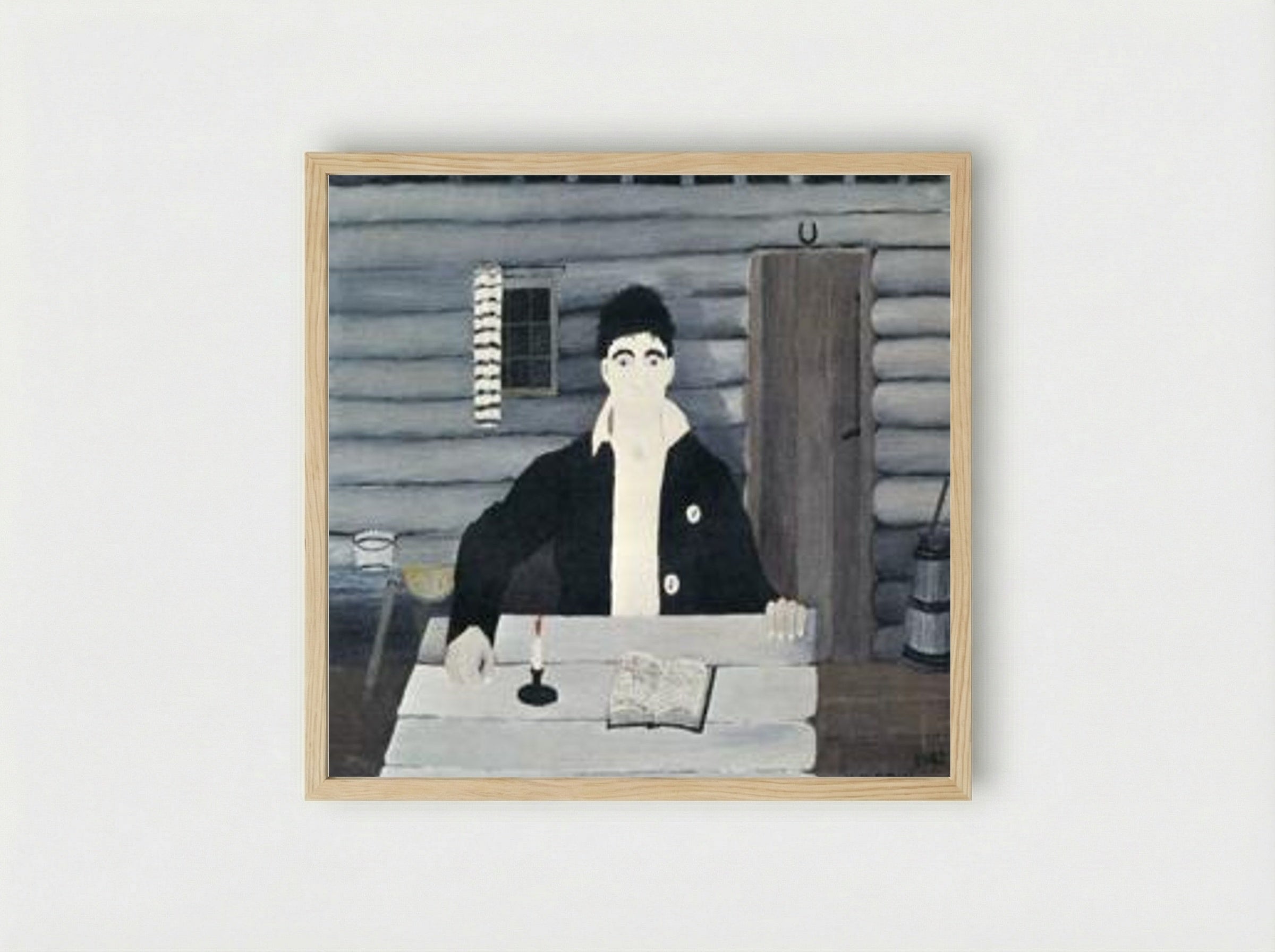 John Brown Reading His Bible - Horace Pippin - Framed Print Wood