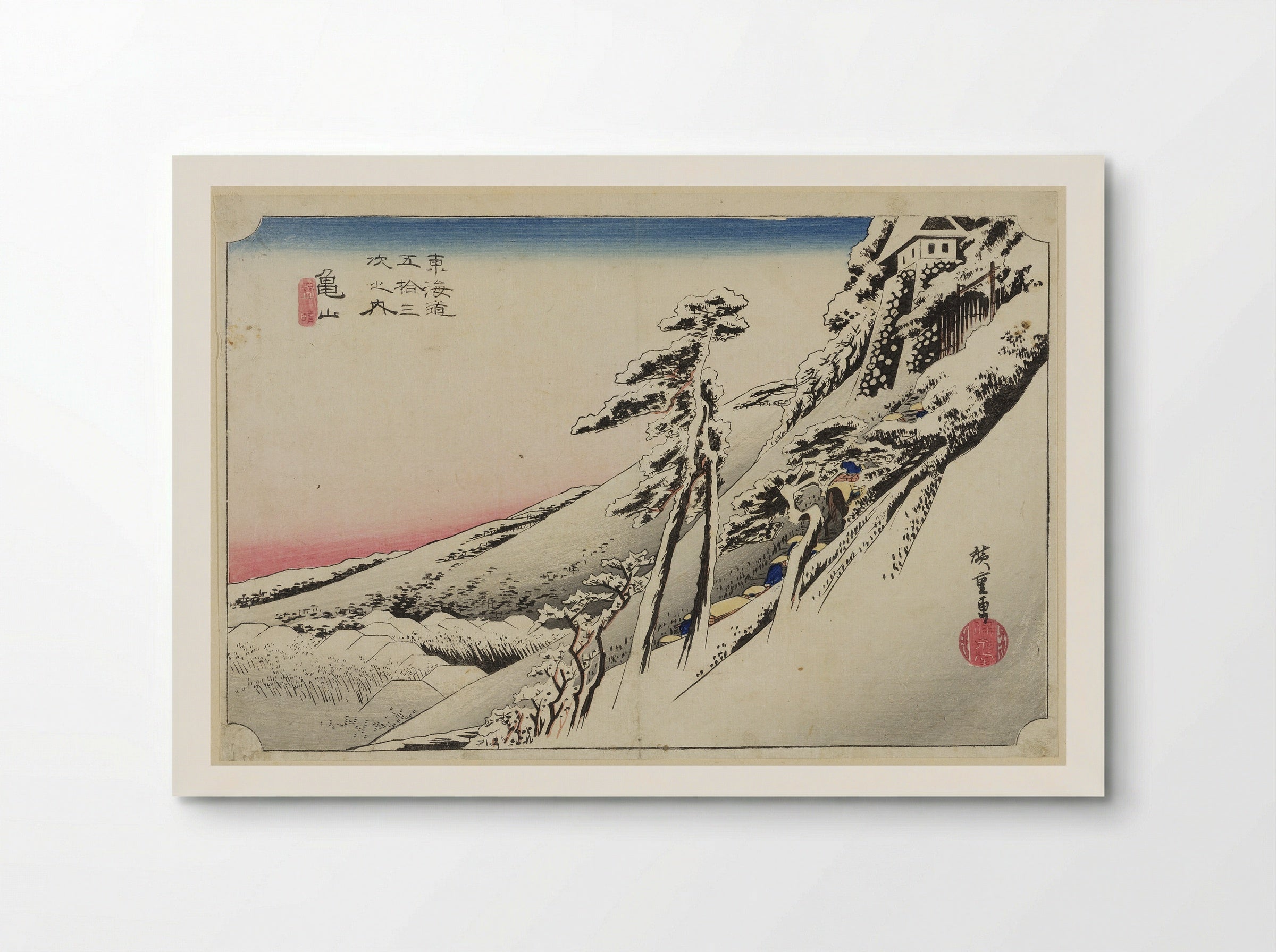 Kameyama: Clear Weather after Snow - Utagawa Hiroshige - Poster