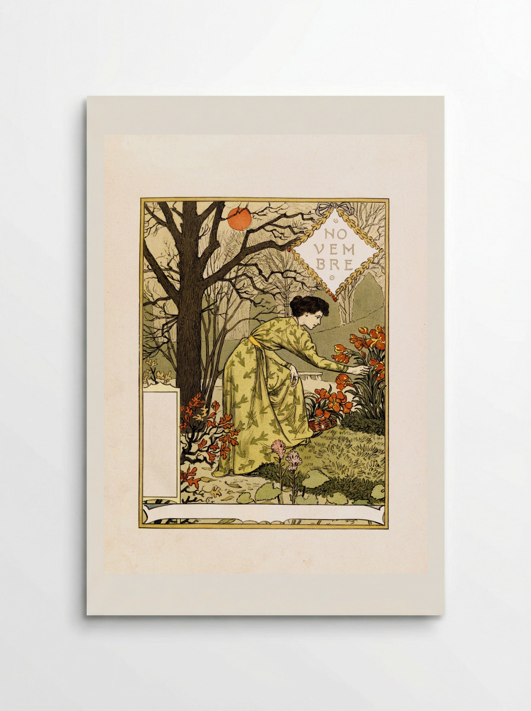 La Belle Jardinière: Novembre - Eugène Grasset - Poster
