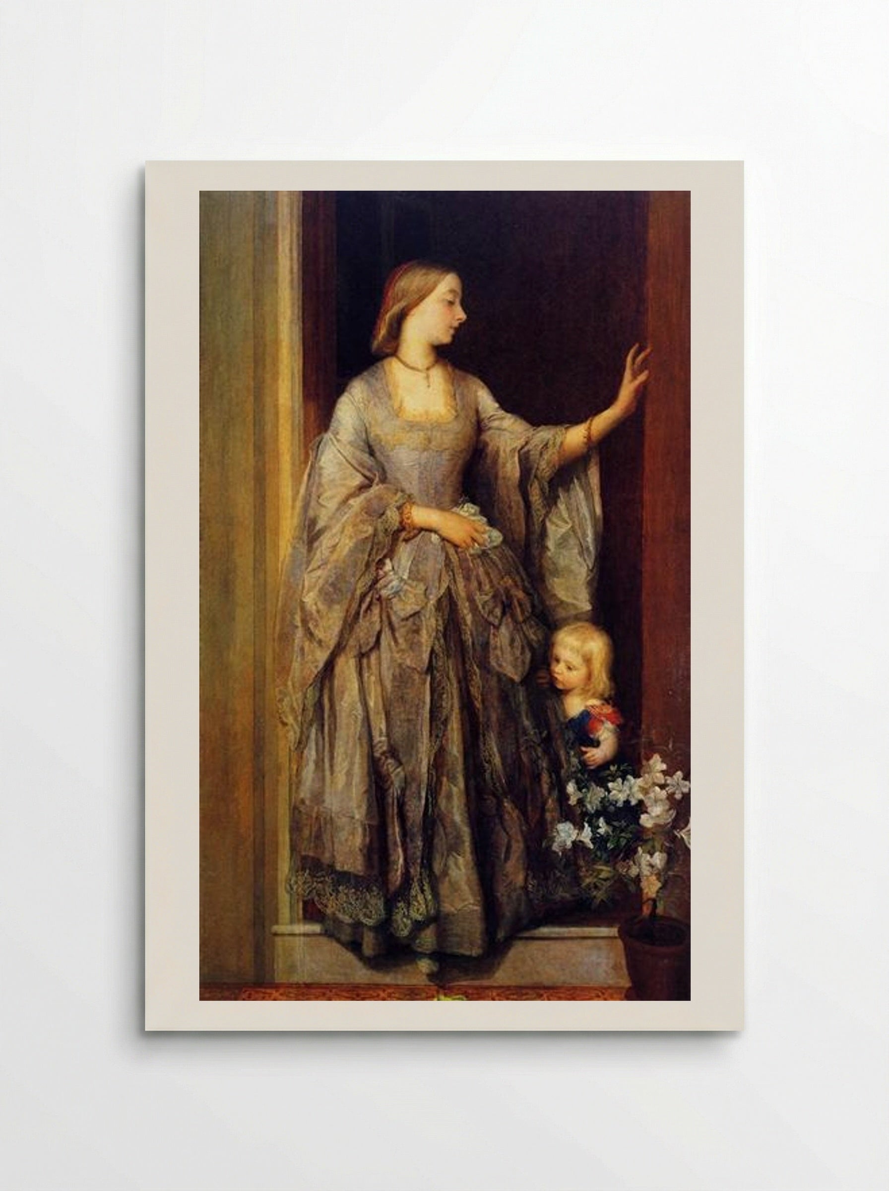 Lady Margaret Beaumont and her Daughter - George Frederick Watts - Poster