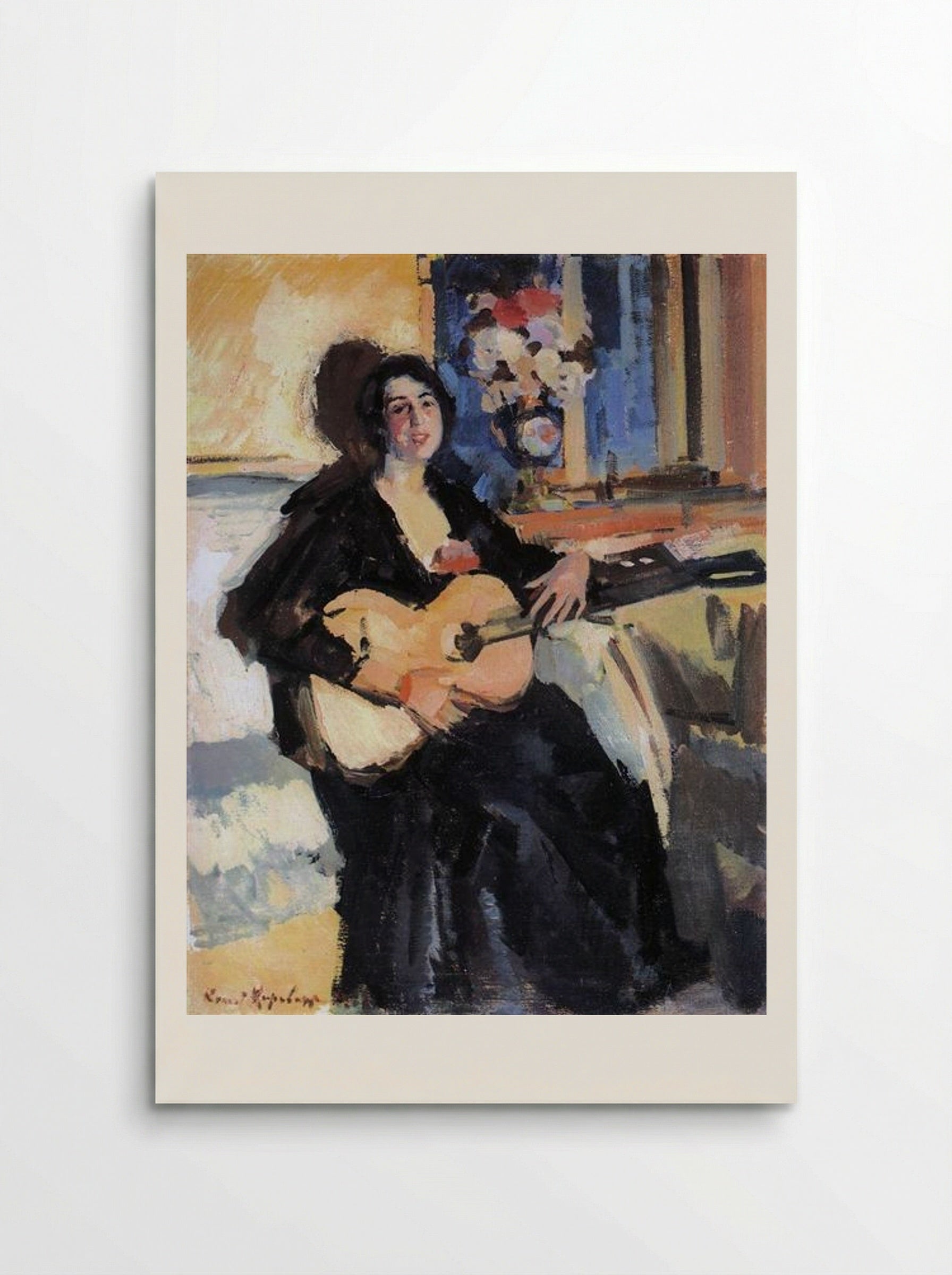Lady with a Guitar - Konstantin Korovin - Poster