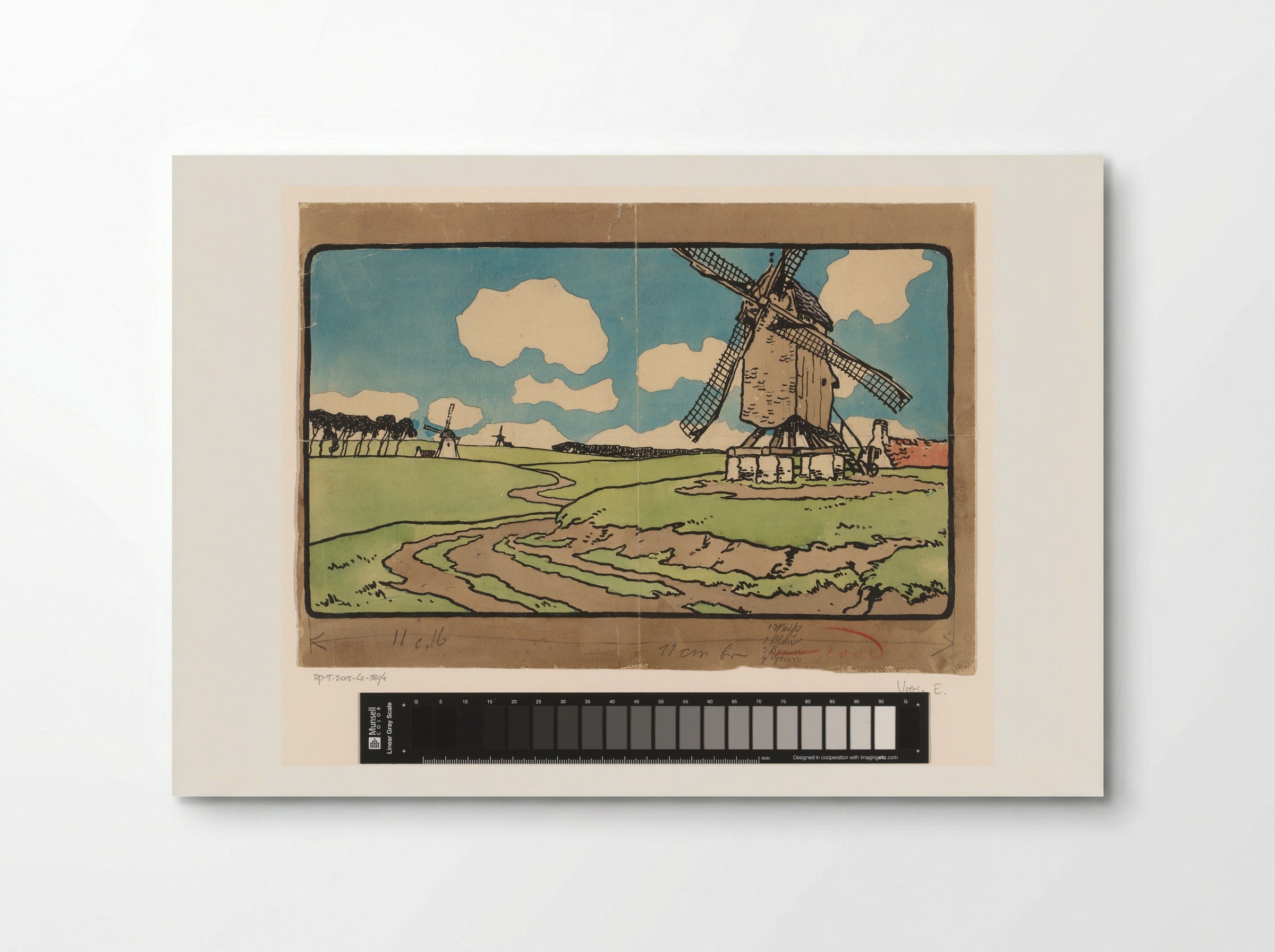 Landschap met molens - Emmanuel Viérin - Poster