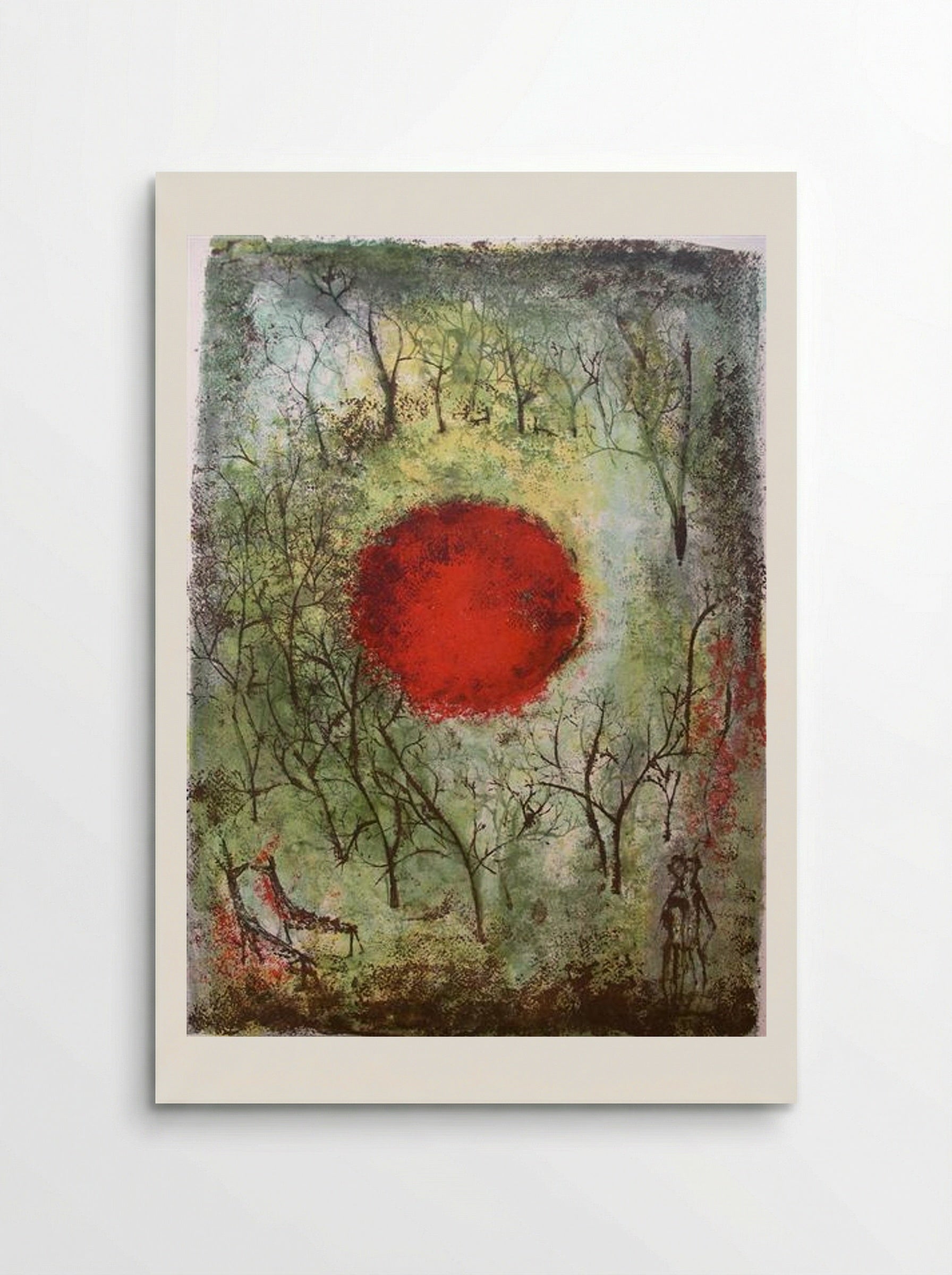 Le Soleil Rouge - Zao Wou-Ki - Poster