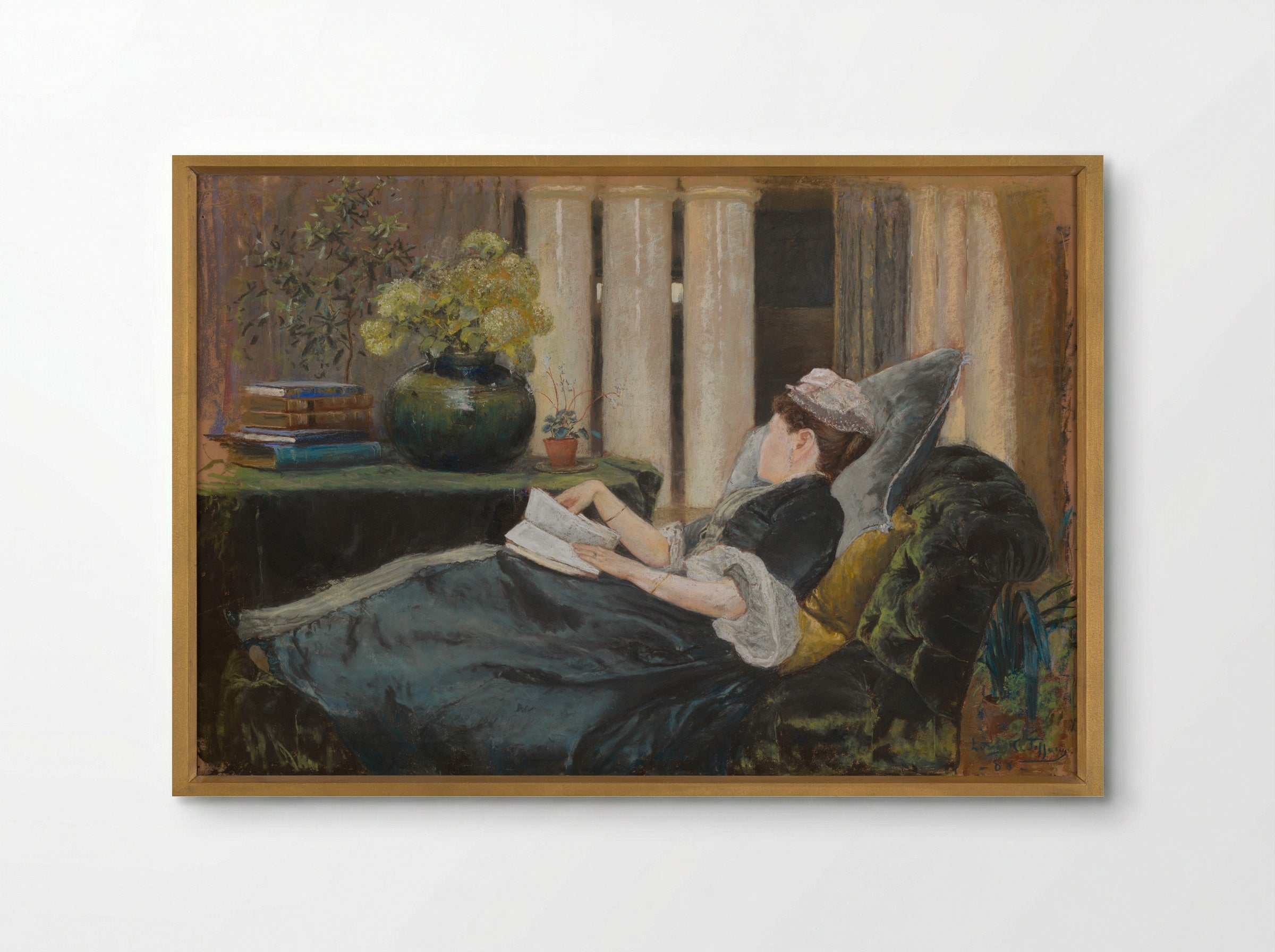 Louise Tiffany, Reading - Louis Comfort Tiffany - Poster
