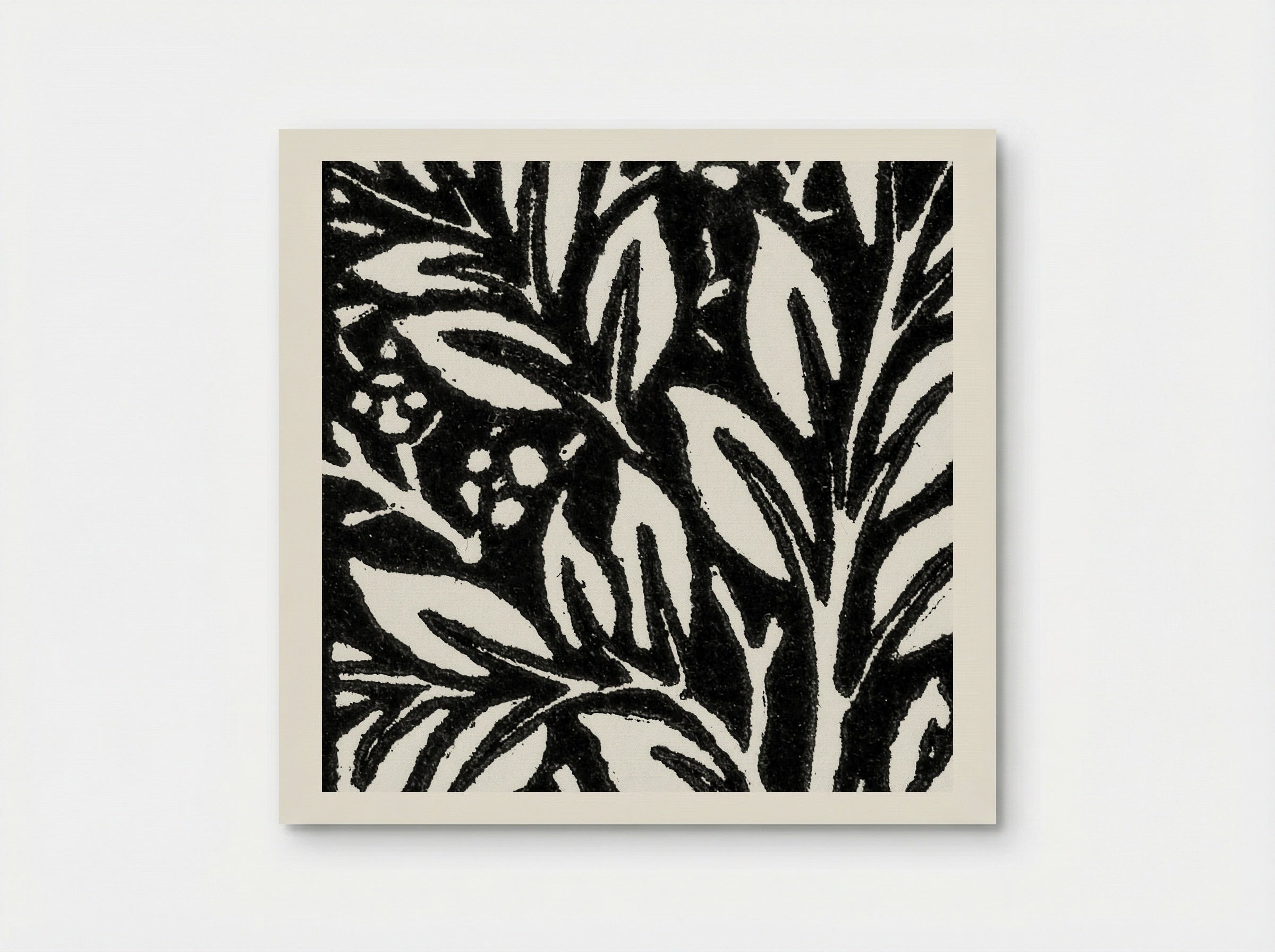 Love is Enough: Initial Letter 'L' entwined with Laurel Leaves - William Morris - Poster