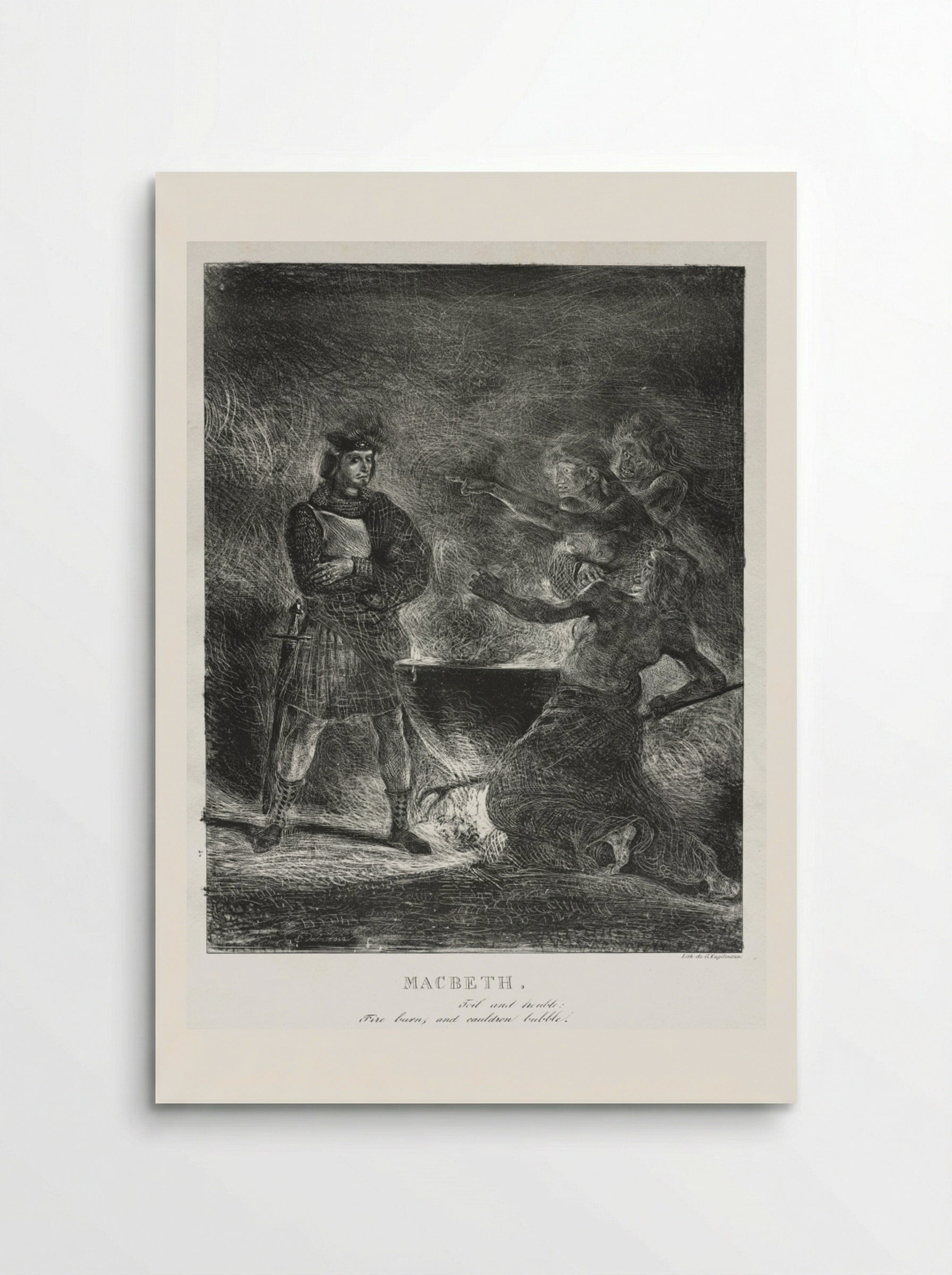 Macbeth Consulting the Witches - Eugène Delacroix - Poster