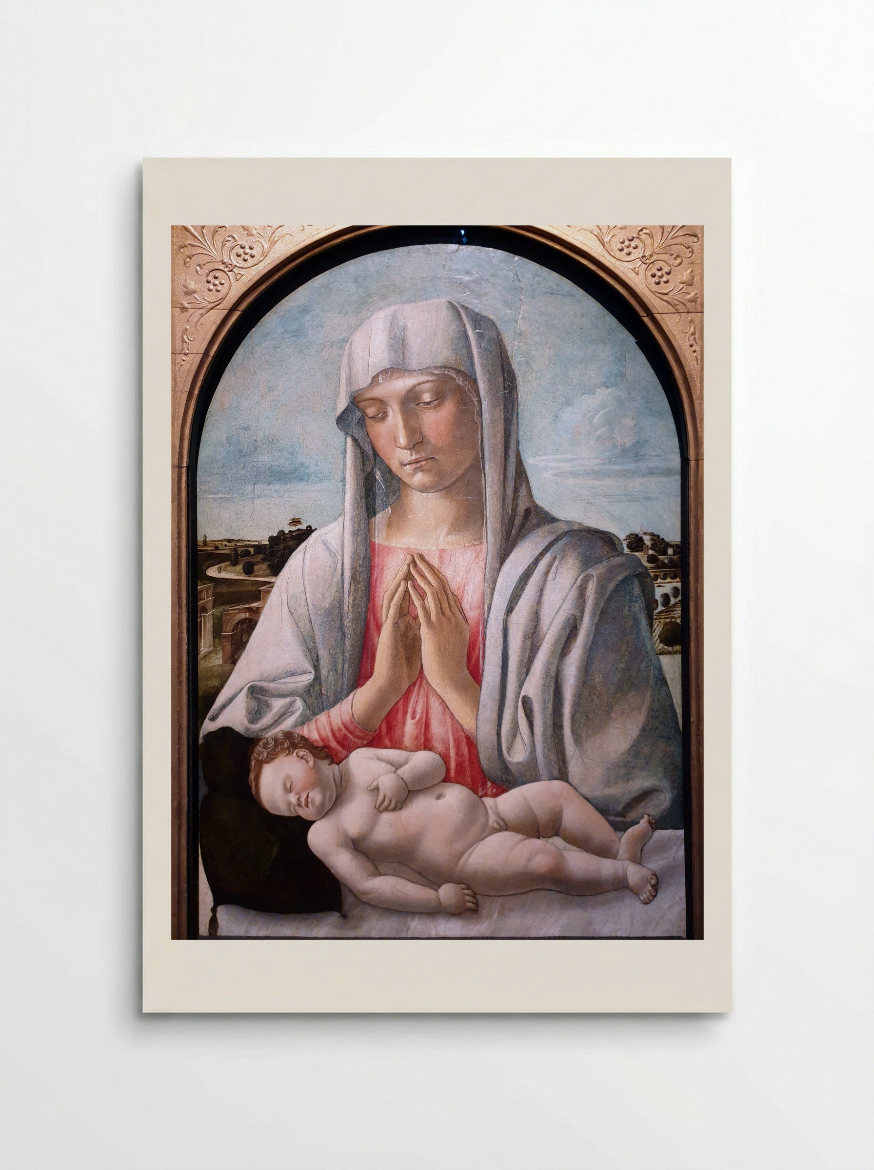 Madonna Adoring the Sleeping Child - Giovanni Bellini - Poster