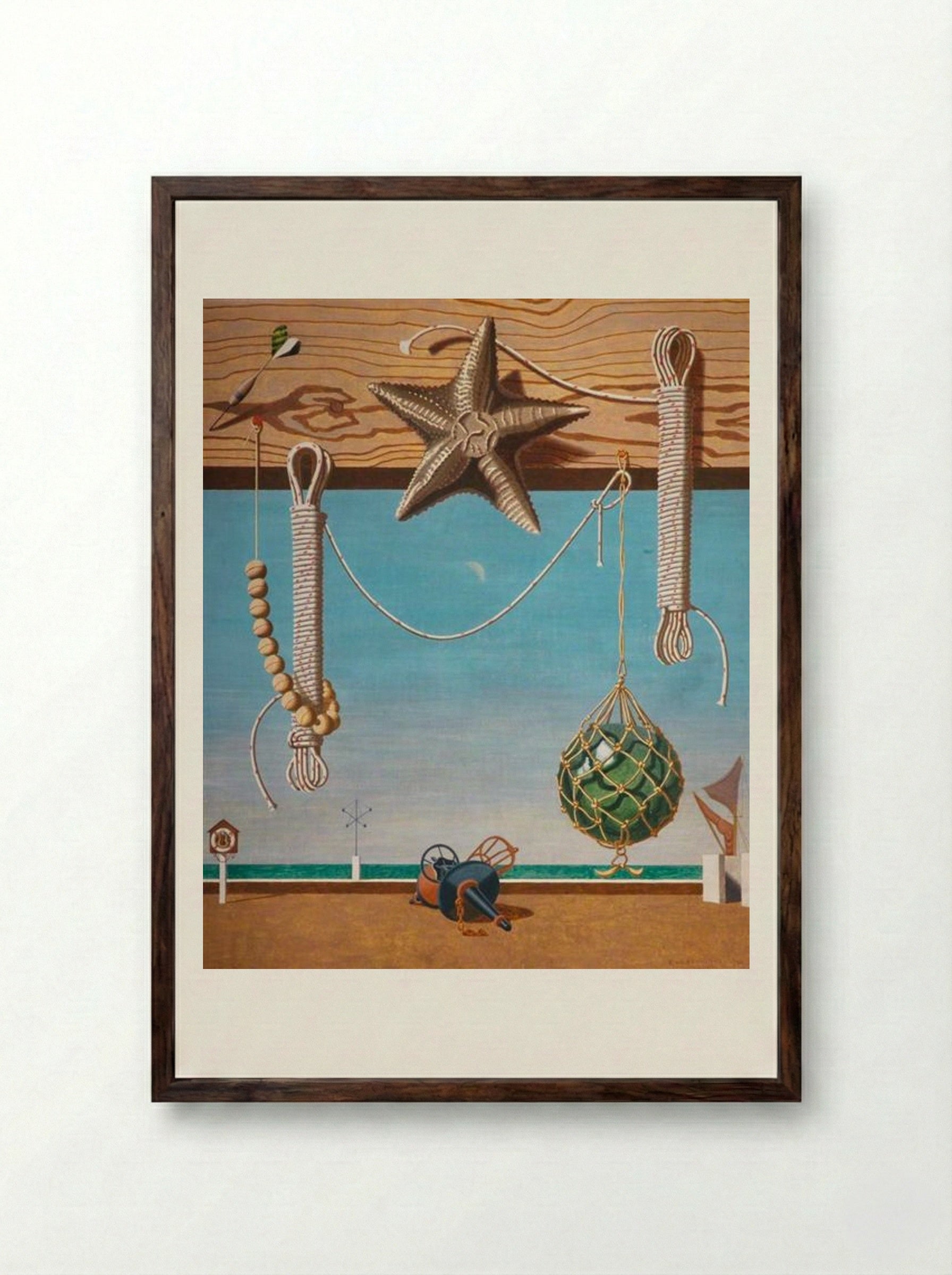 Marine Set - Edward Wadsworth - Framed Print Dark Wood