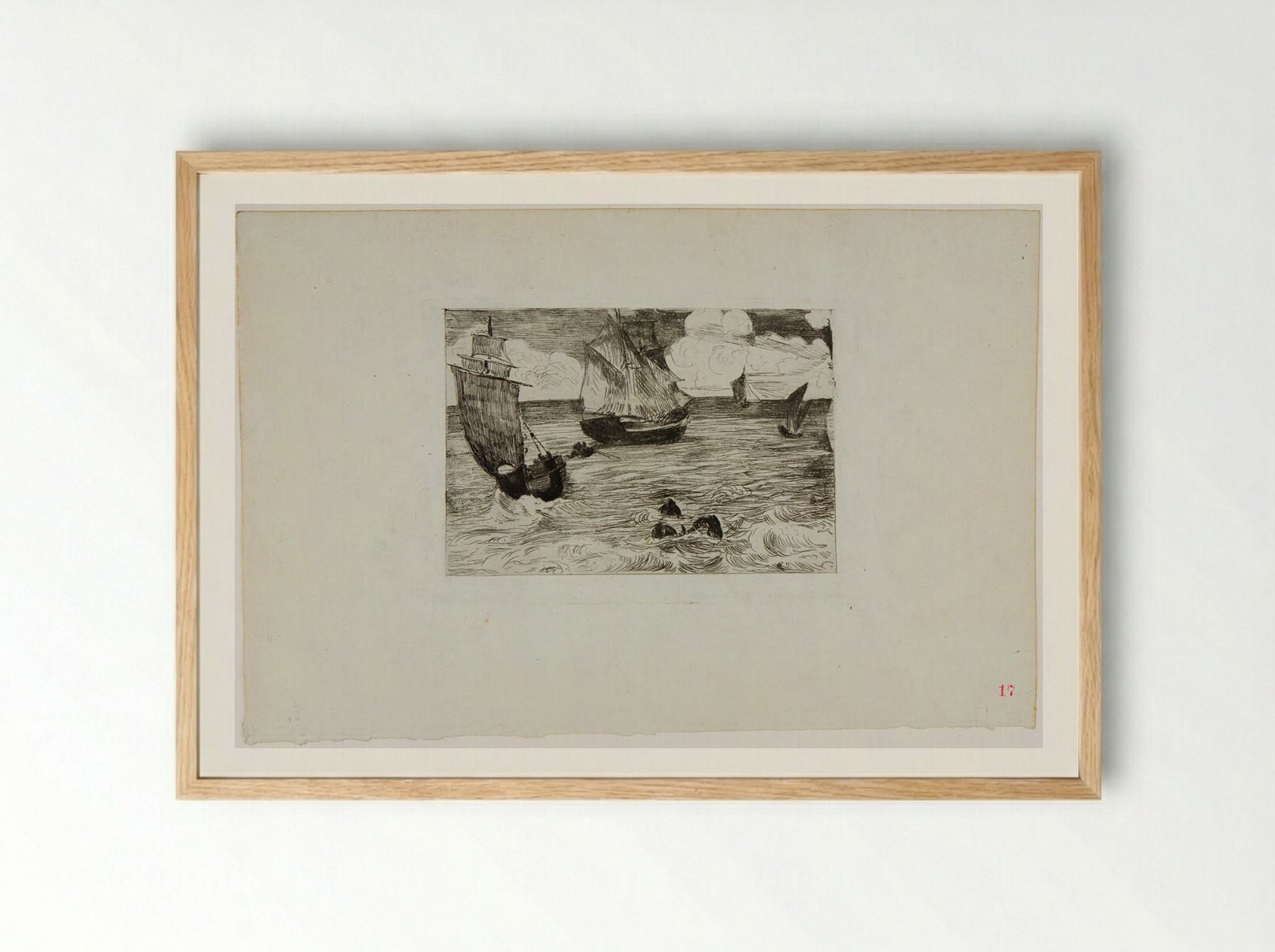 Marine - Édouard Manet - Framed Print Wood