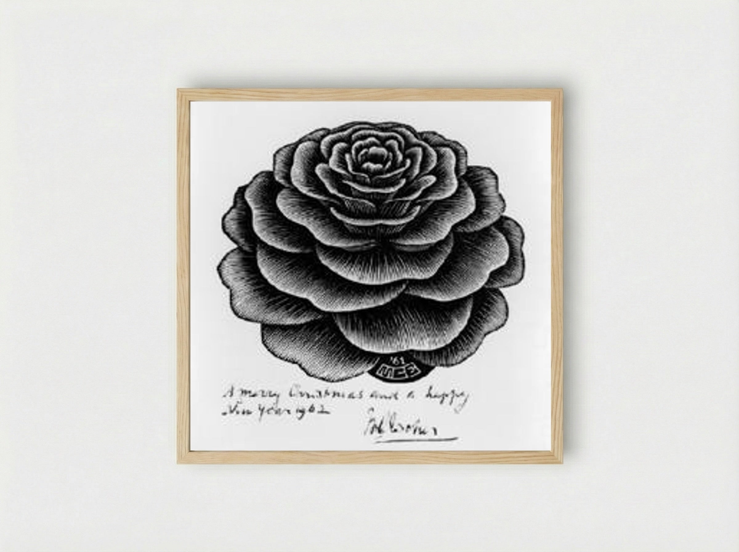 Merry Christmas and Happy New Year - M.C. Escher - Framed Print Wood