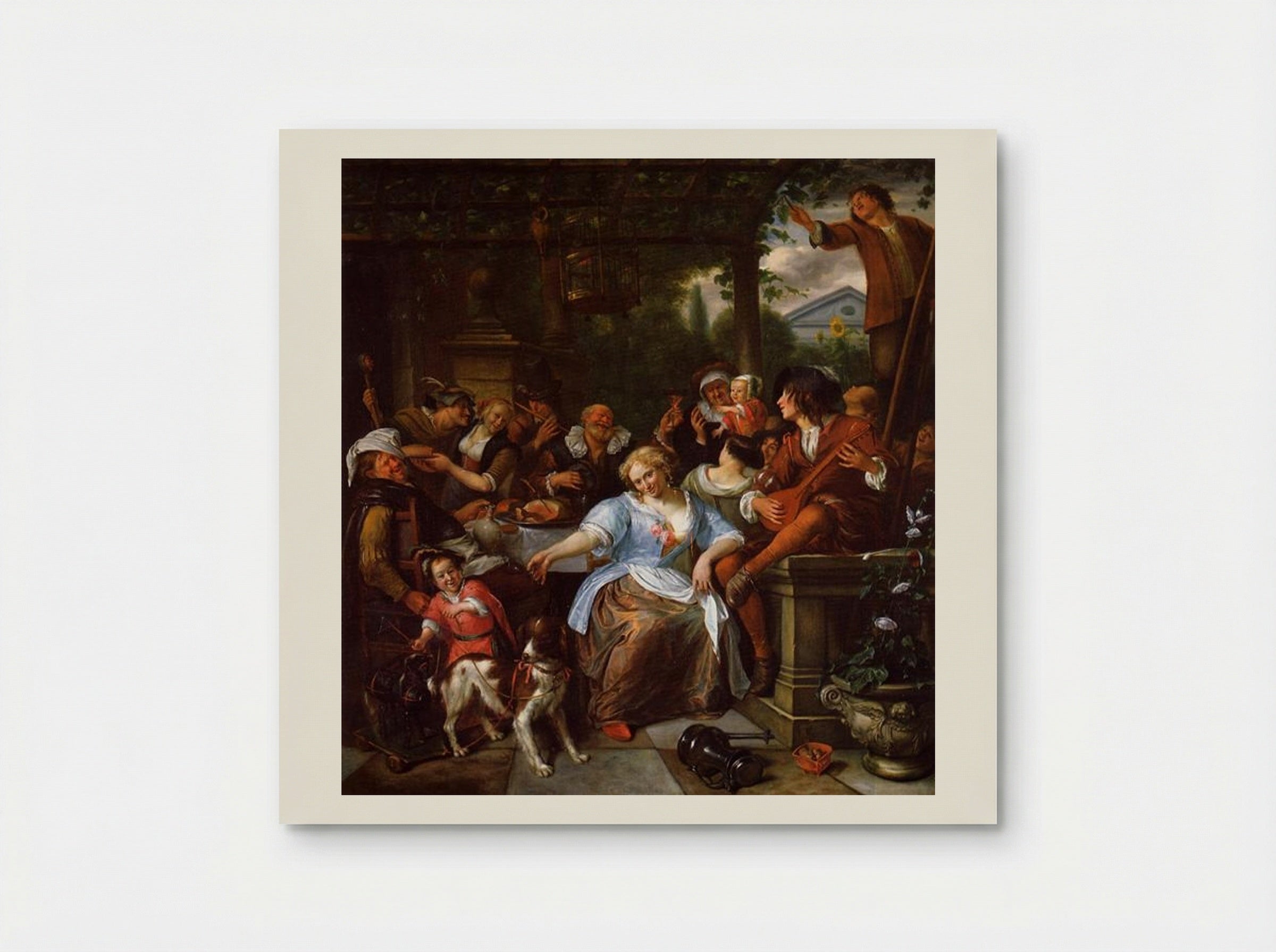 Merry Company on a Terrace - Jan Steen - Poster