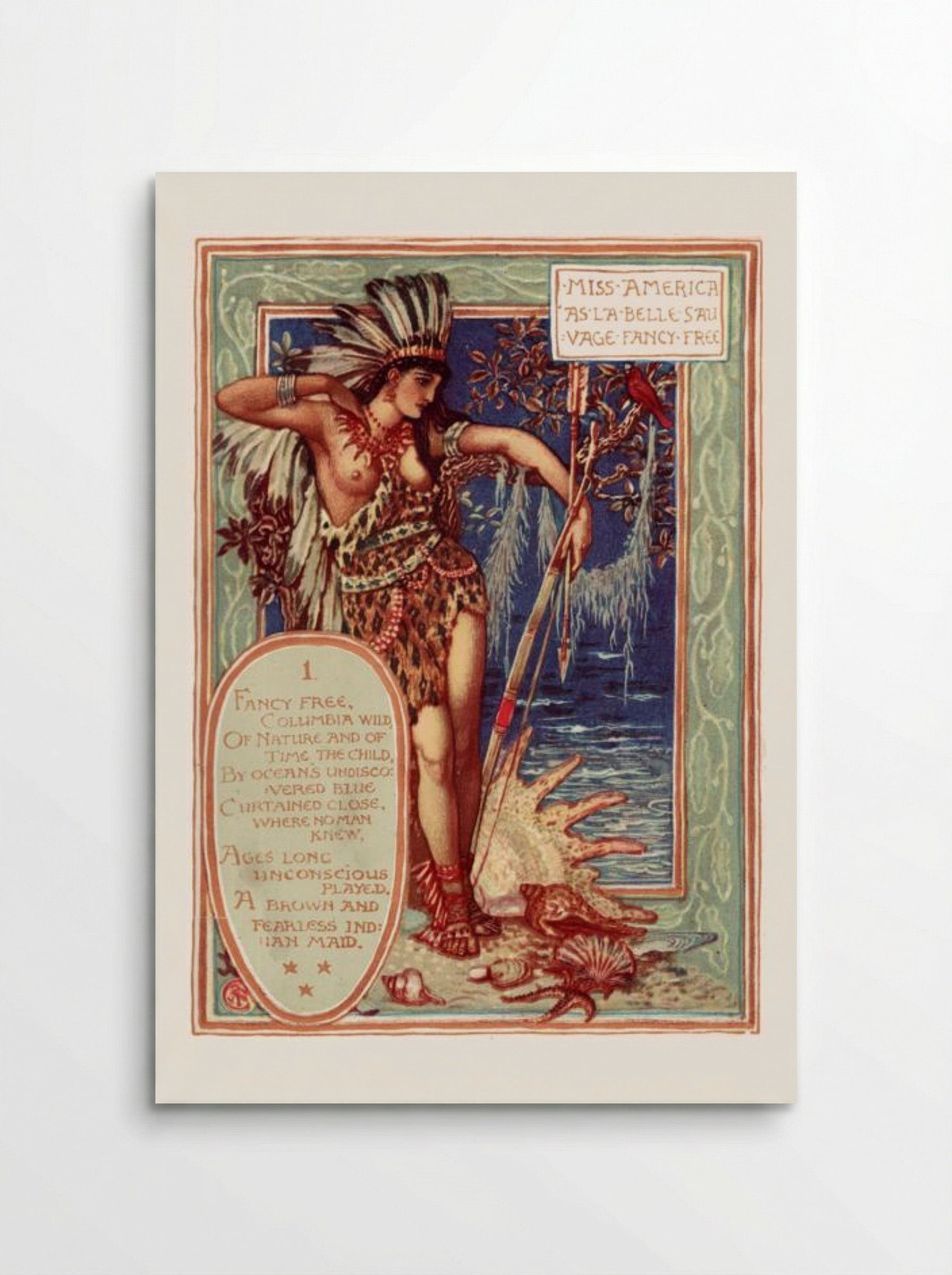 Miss America - Walter Crane - Poster