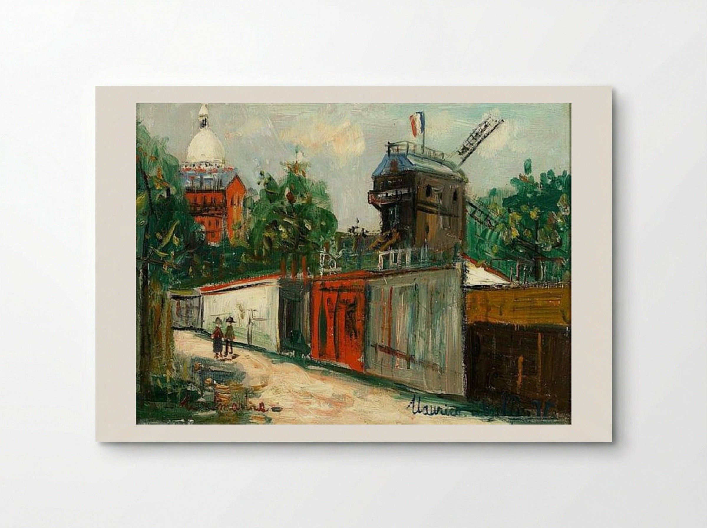 Moulin de la Galette and Sacre-Coeur - Maurice Utrillo - Poster
