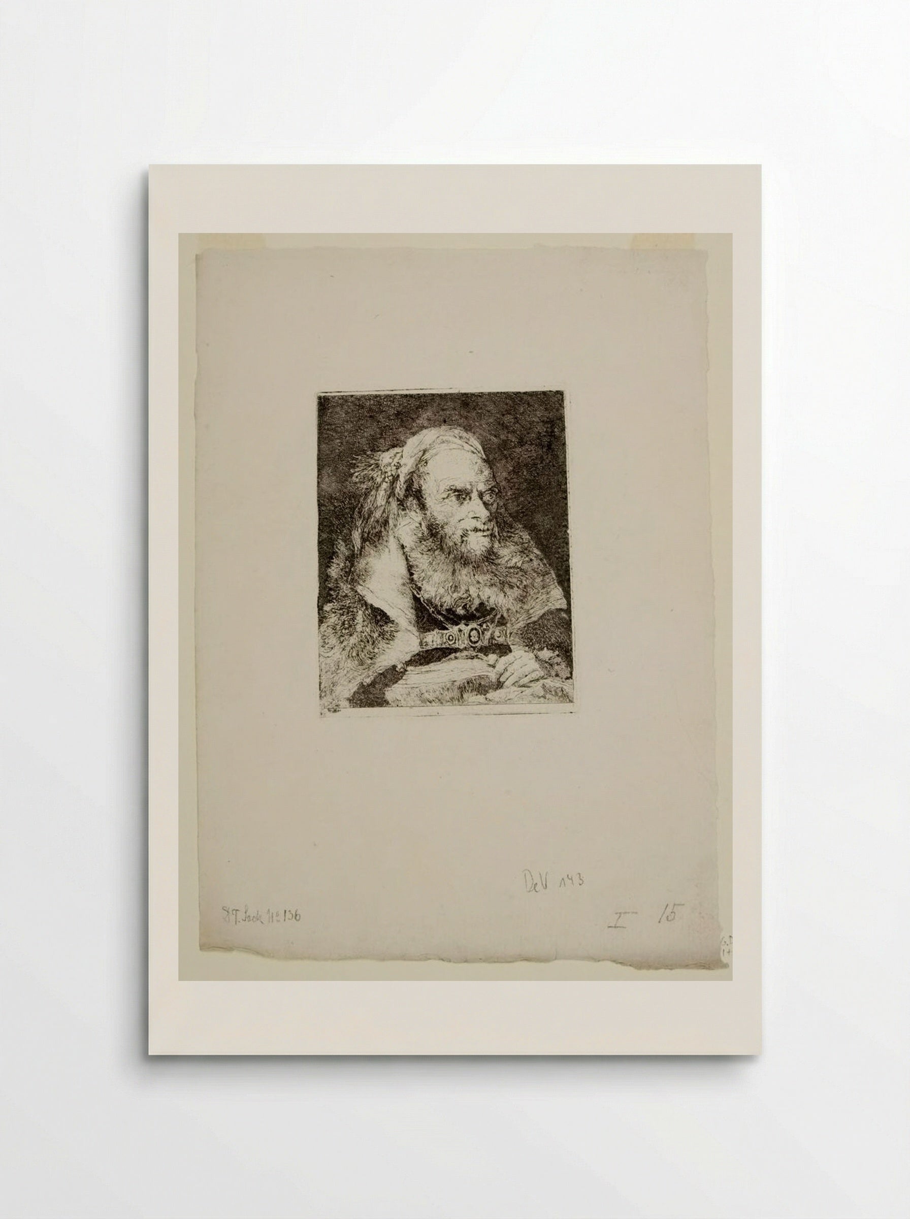 Old Man with an Open Book - Giovanni Domenico Tiepolo - Poster