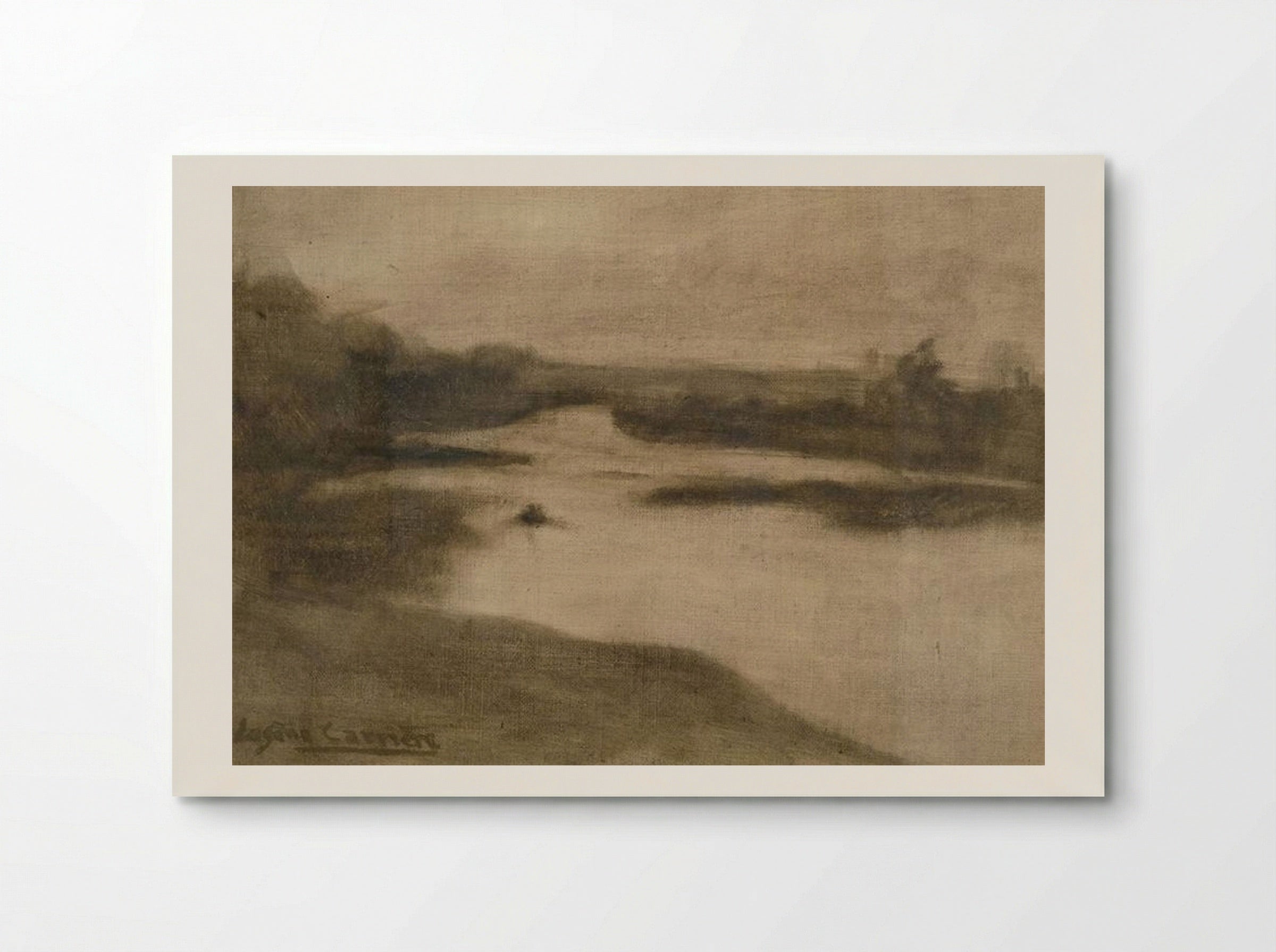 Paysage avec large rivière - Eugène Carrière - Poster