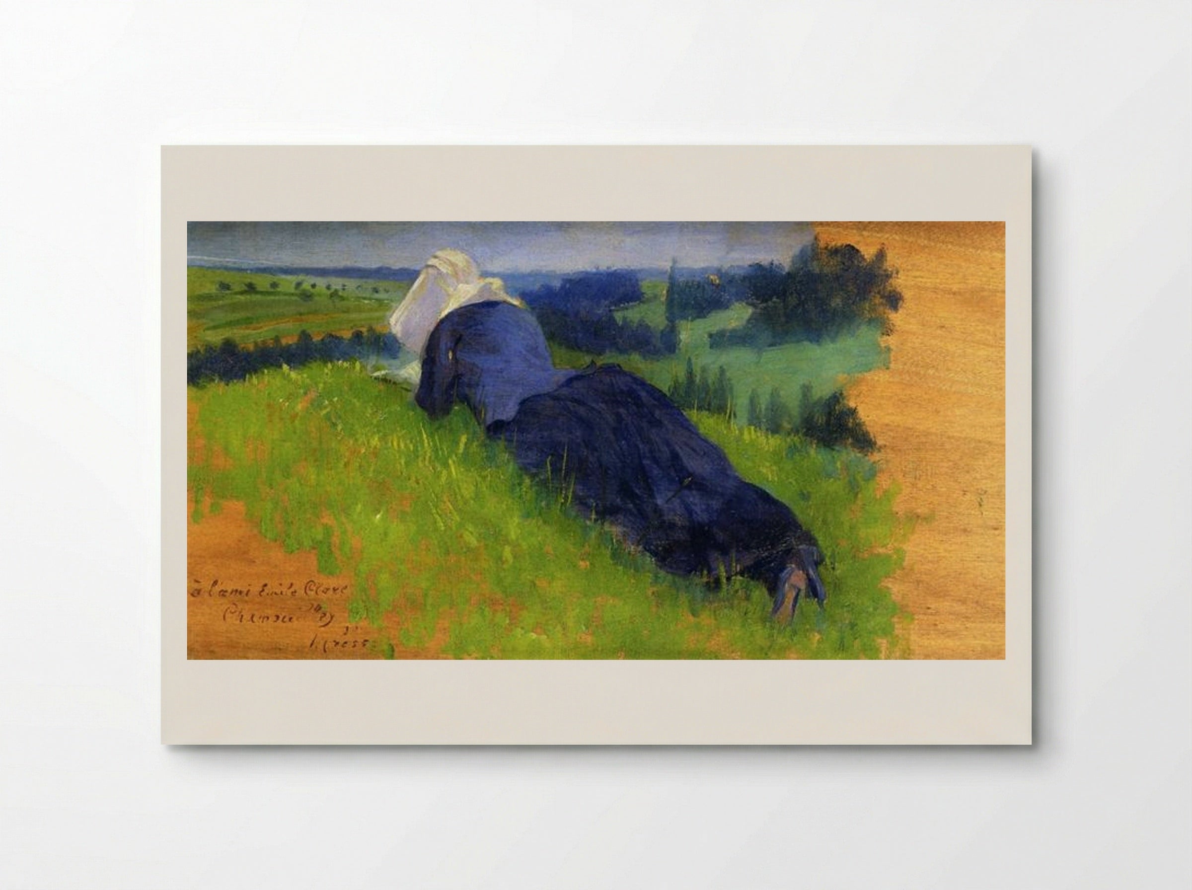 Peasant Woman Stretched out on the Grass - Henri-Edmond Cross - Poster