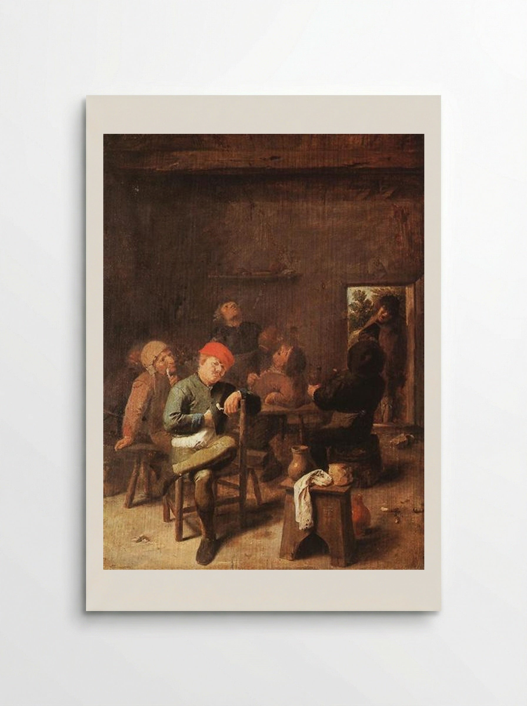 Peasants Smoking and Drinking - Adriaen Brouwer - Poster