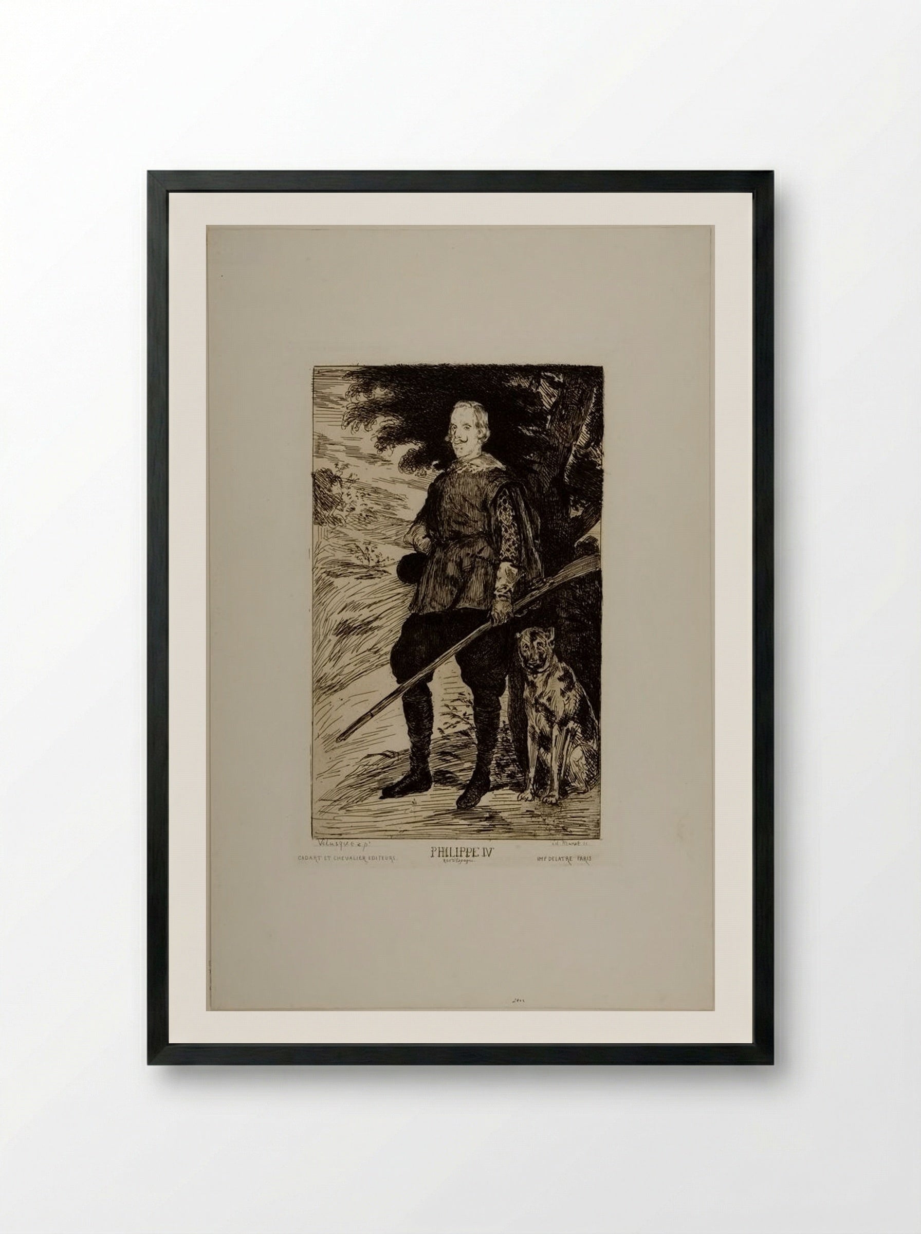 Philippe IV, after Velázquez - Édouard Manet - Framed Print Black