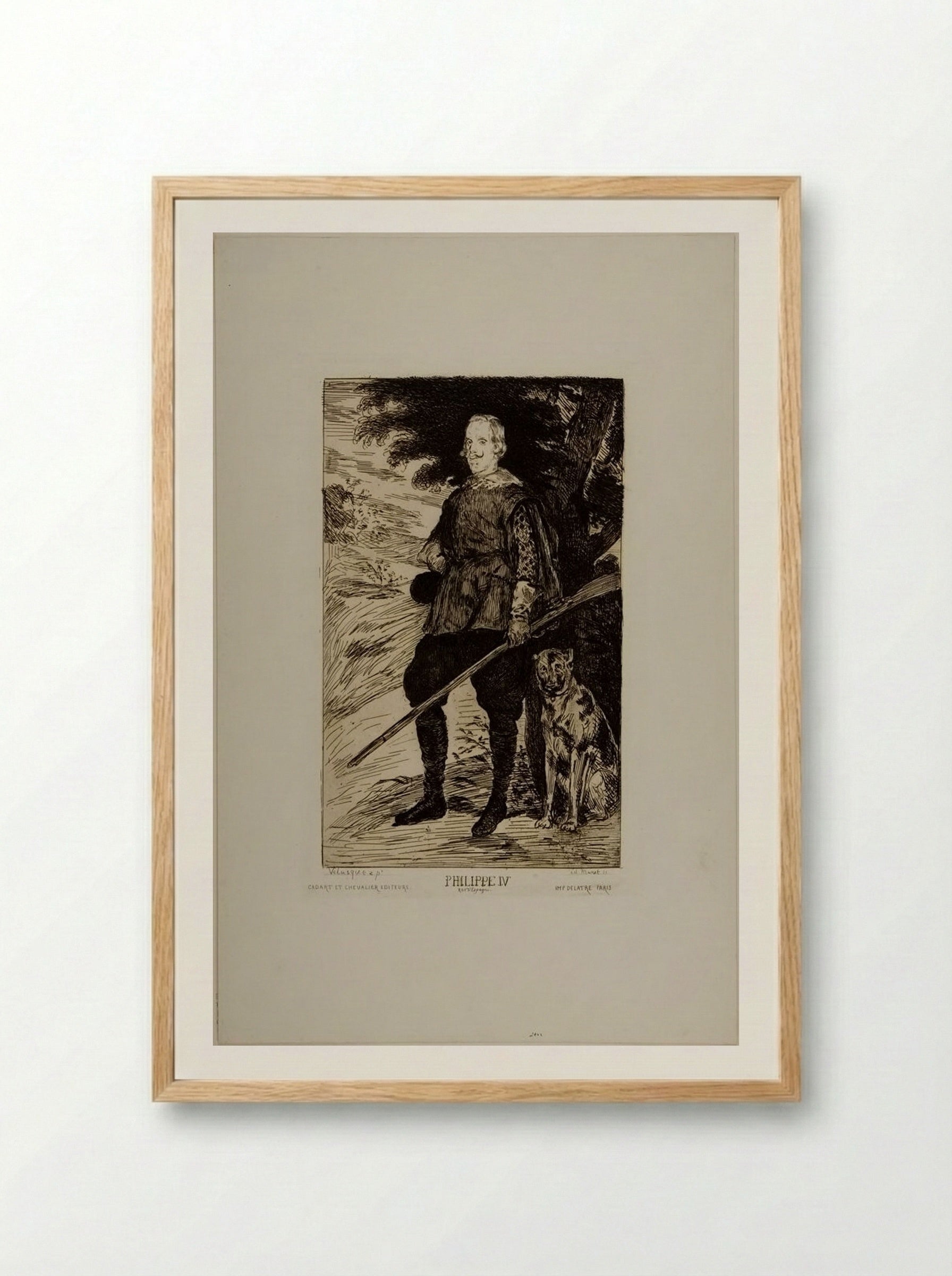 Philippe IV, after Velázquez - Édouard Manet - Framed Print Wood