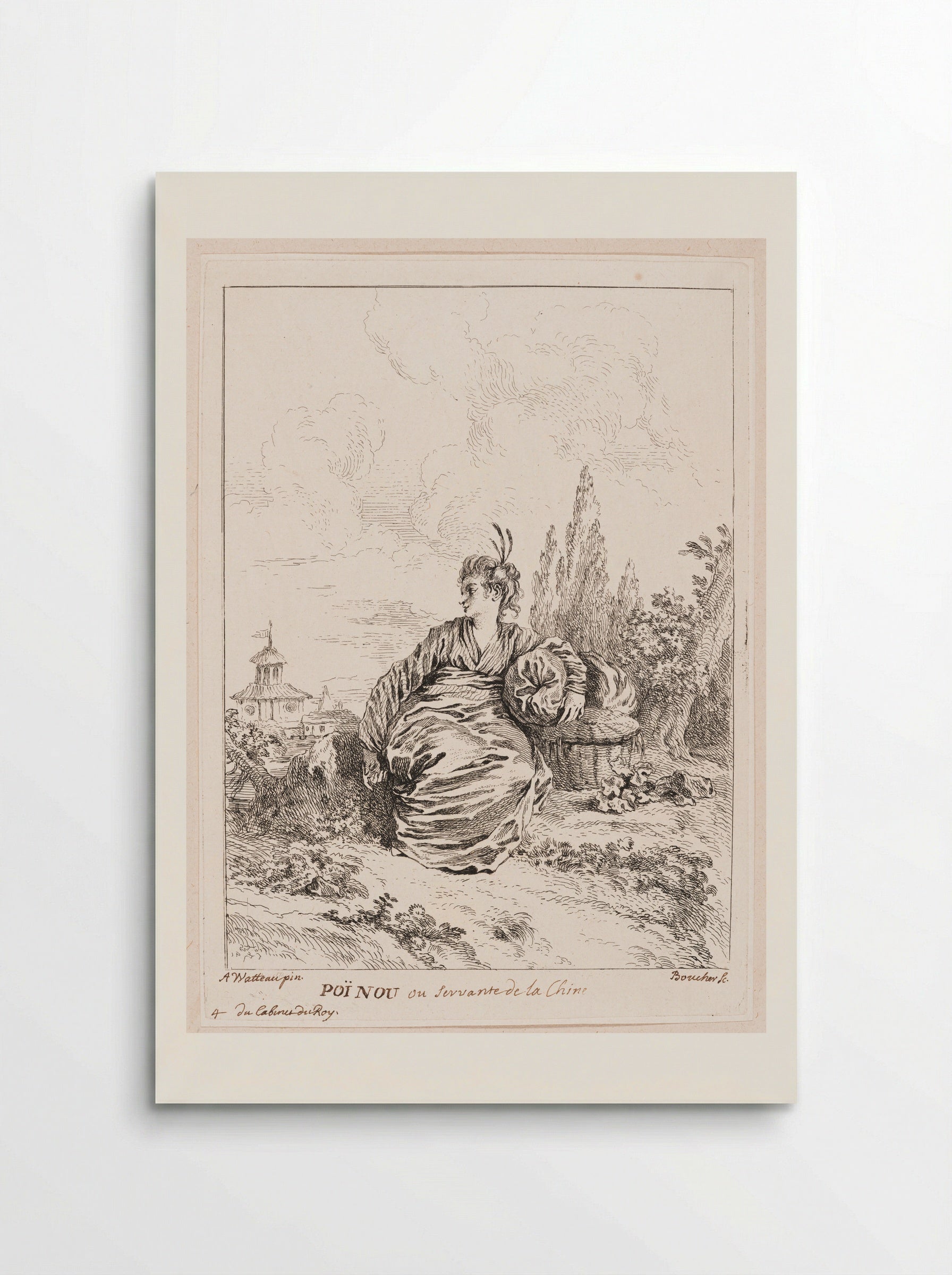 Poï Nou ou Servante de la Chine - François Boucher - Poster