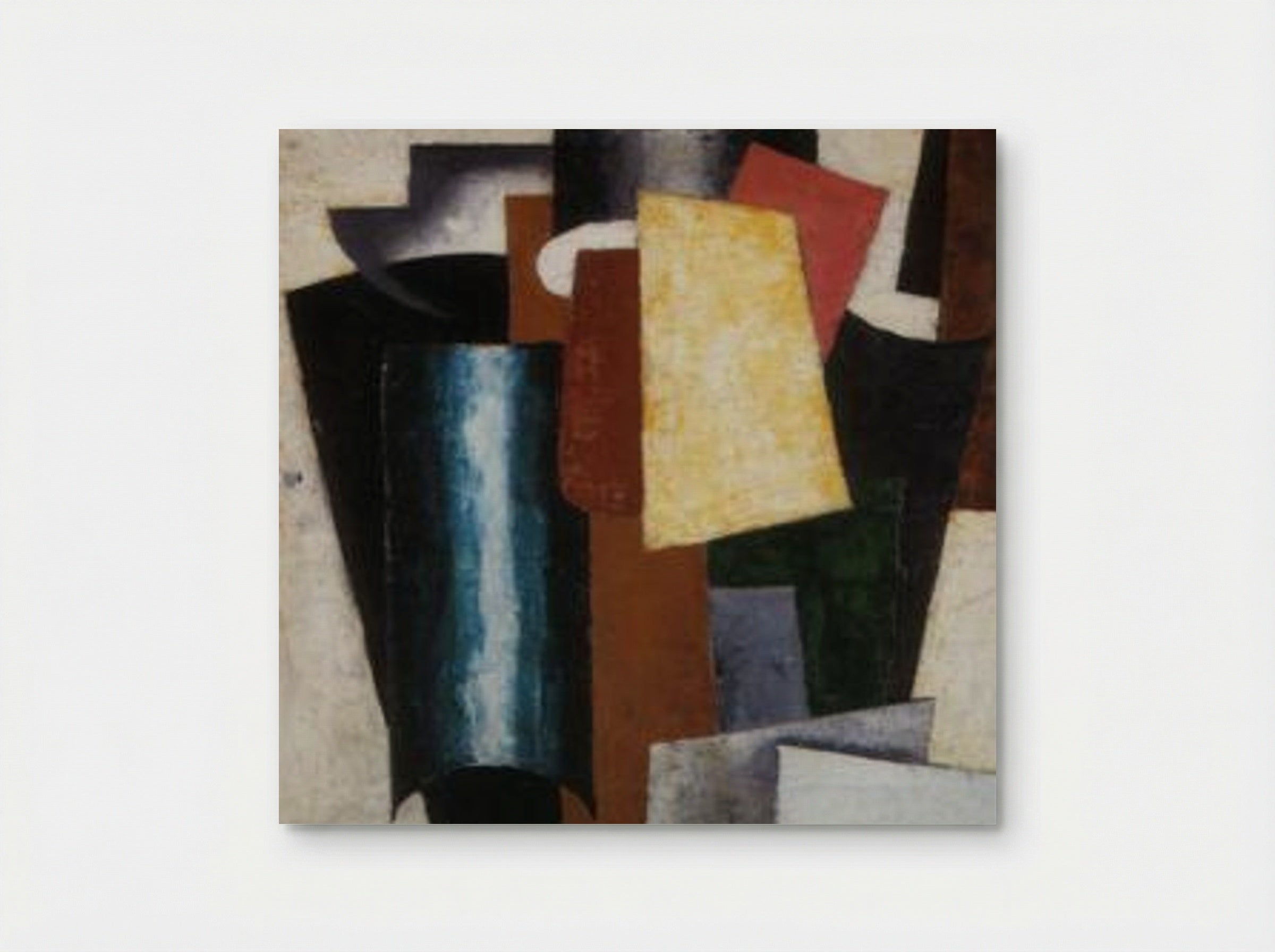 Portrait (Cubo-Futurist Composition, Oil on Canvas) - Lyubov Popova - Poster