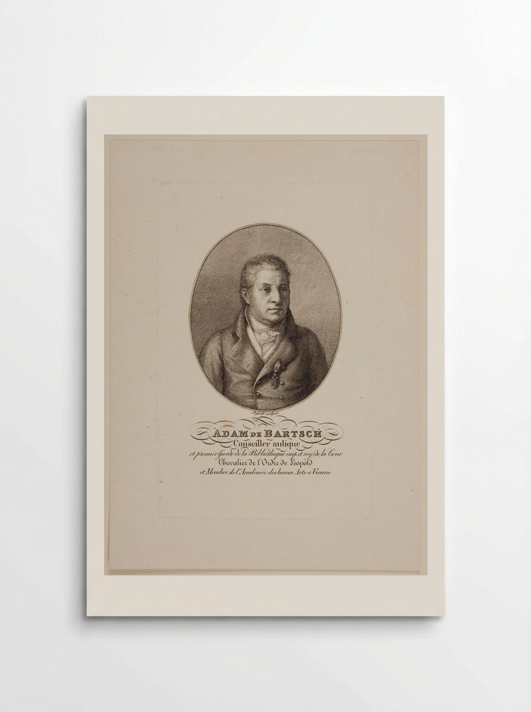 Portrait of Adam von Bartsch - Johann Friedrich Leybold - Poster