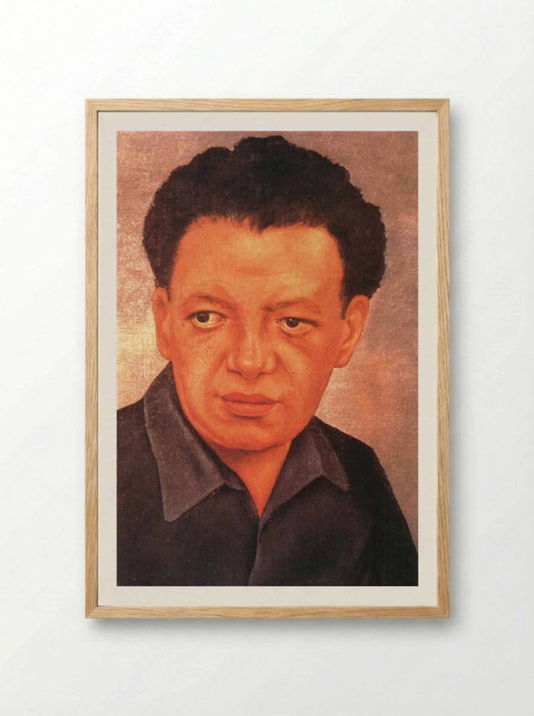 Portrait of Diego Rivera - Frida Kahlo - Framed Print Wood