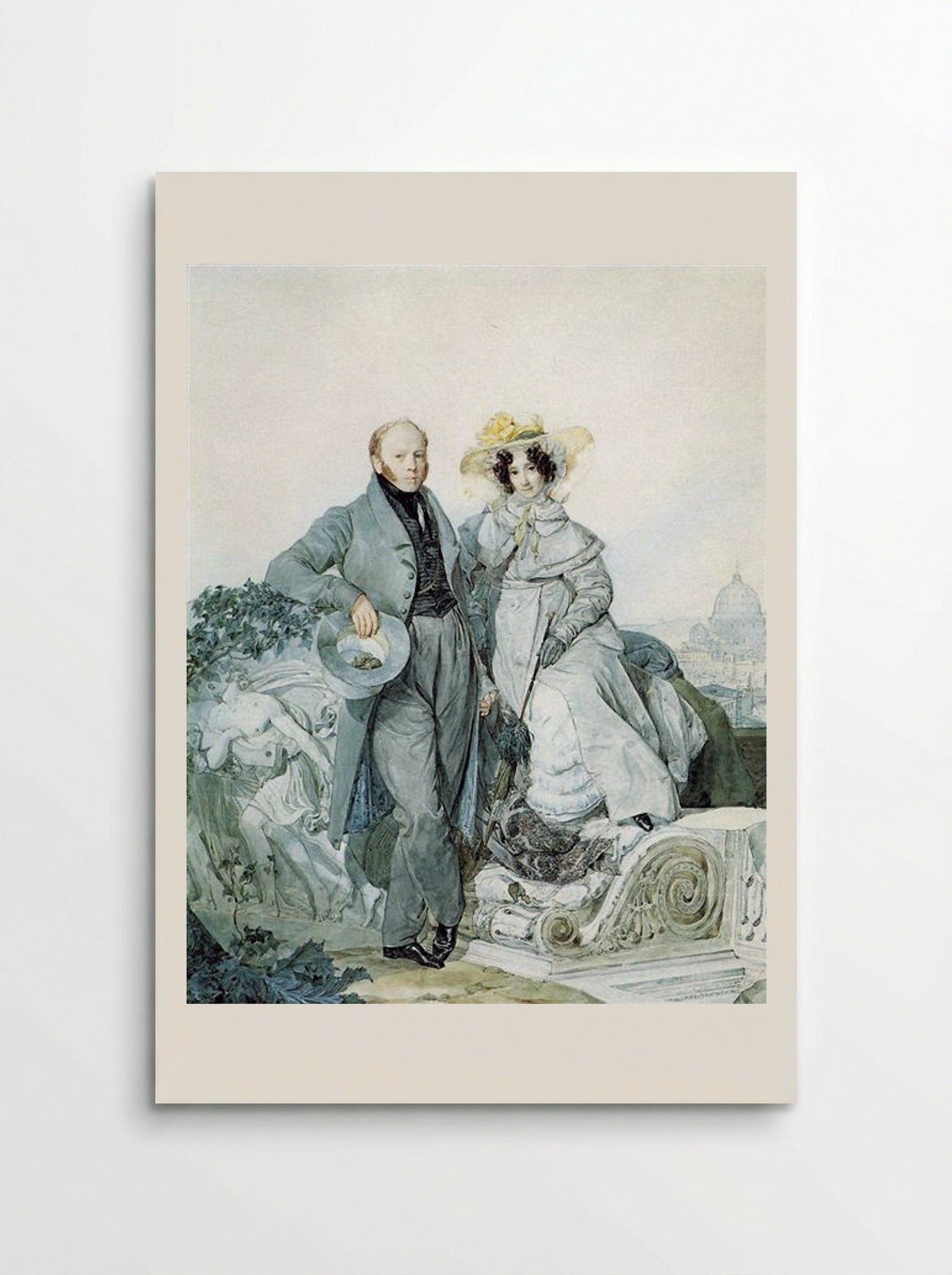 Portrait of G. N. and V. A. Olenin - Karl Bryullov - Poster