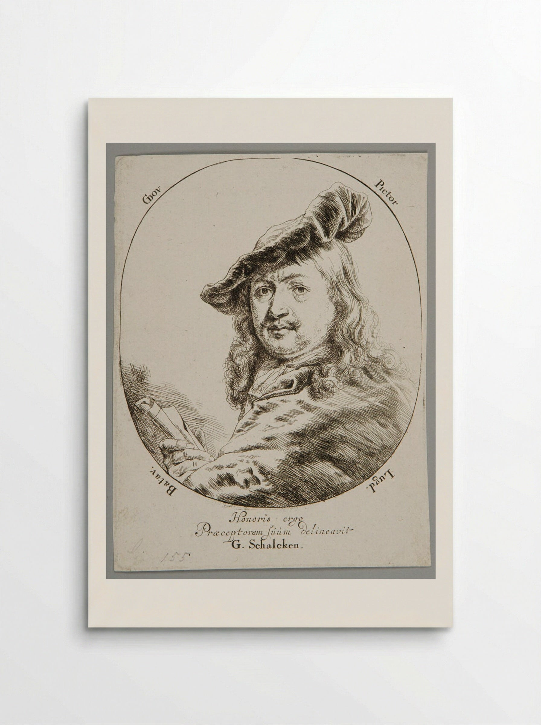 Portrait of Gerrit Dou - Godfried Schalcken - Poster