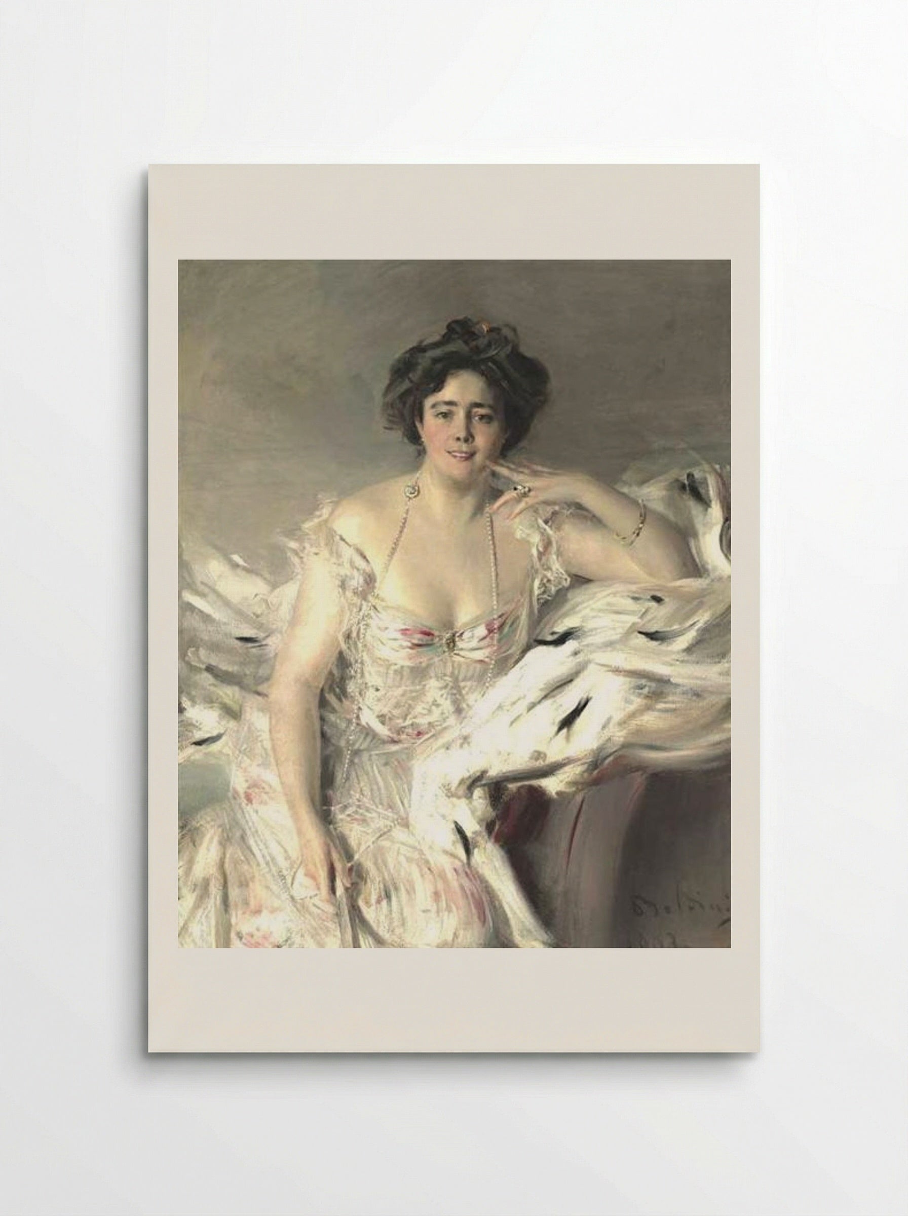 Portrait of Lady Nanne Schrader - Giovanni Boldini - Poster