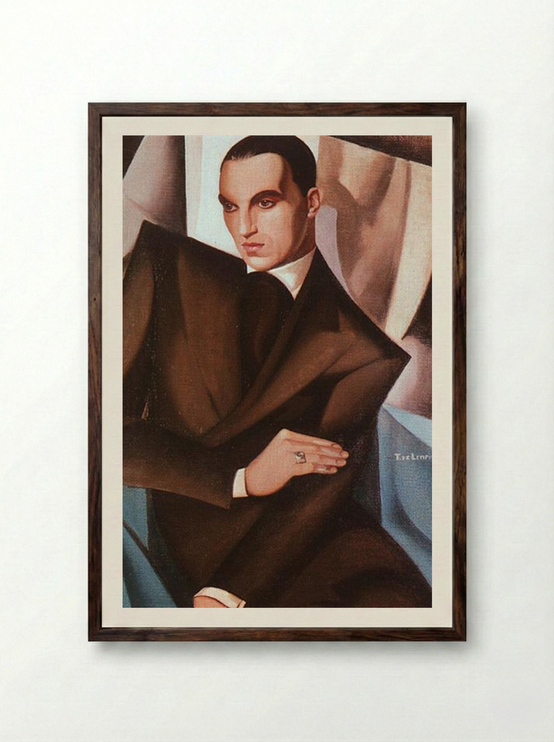 Portrait of Marquis Sommi - Tamara de Lempicka - Framed Print Dark Wood