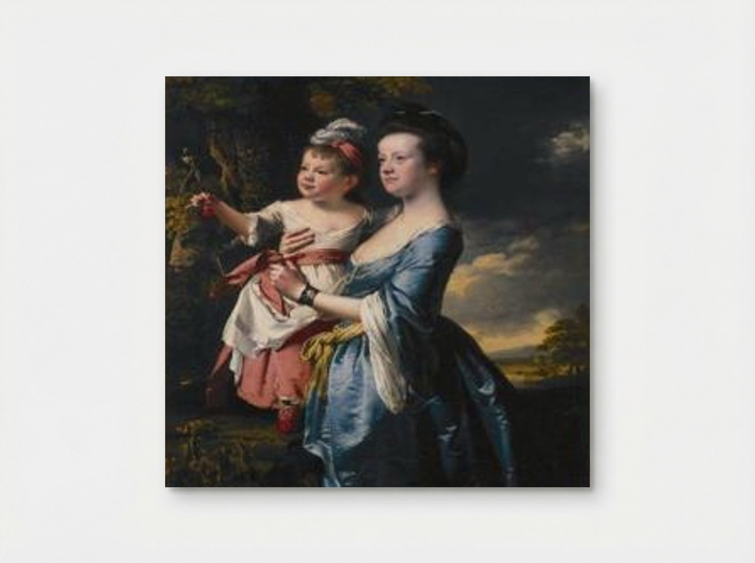 Portrait of Sarah Carver and her daughter Sarah - Joseph Wright of Derby - Poster