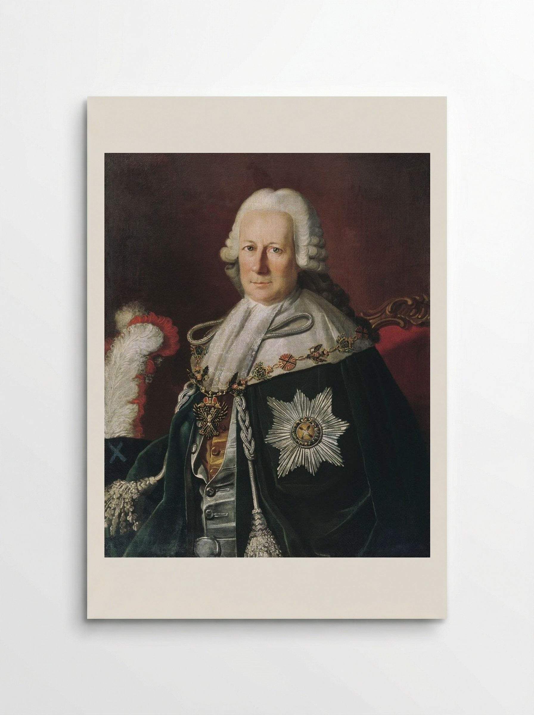 Portrait of Semen Ivanovich Mordvinov as Chevalier of the Order of St. Andrew - Carl-Ludwig Johann Christineck - Poster