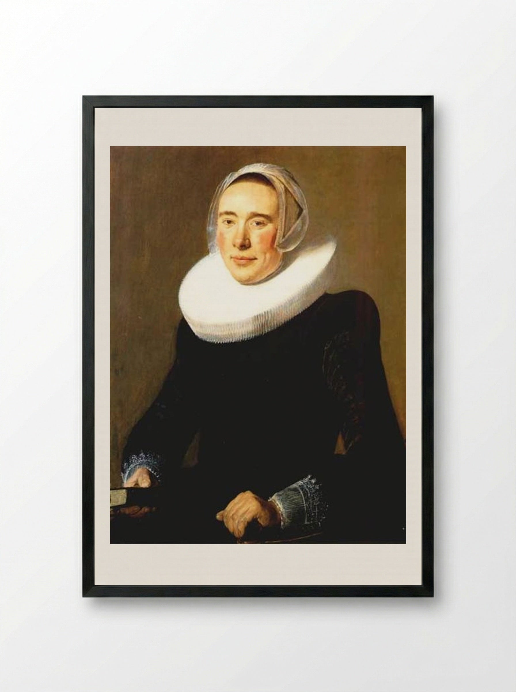Portrait of a Woman - Judith Leyster - Framed Print Black